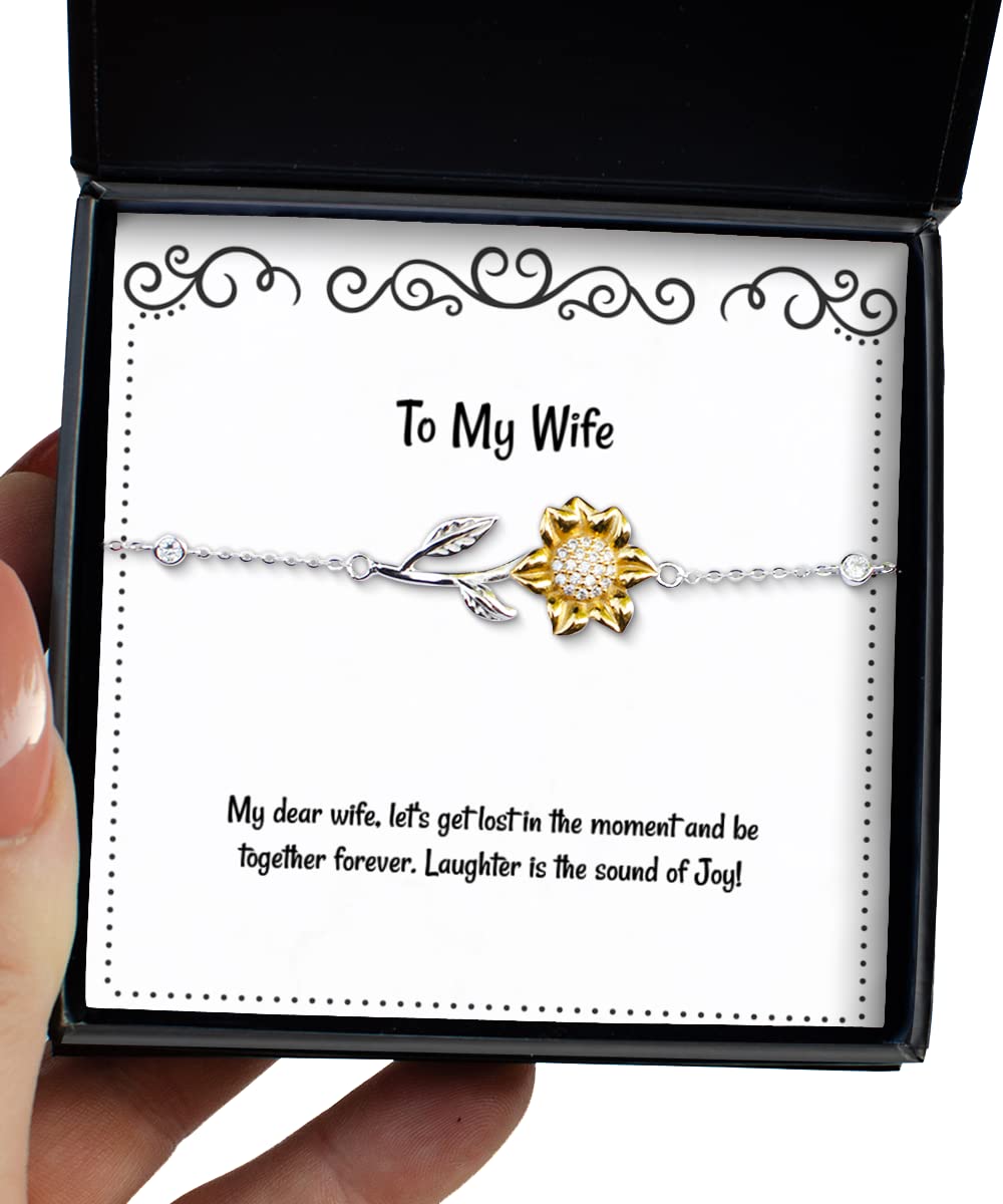 Sunflower Bracelet for Wife - Elegant & Affordable Jewelry Gift for Her - Perfect for Anniversaries, Birthdays & Romantic Moments