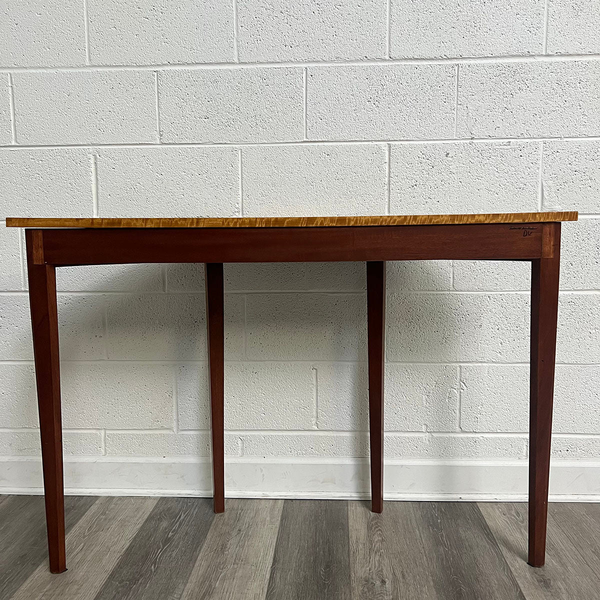 Stylish Demi Lune End Table - Half Moon Nightstand with Storage Shelf - Perfect for Living Room, Bedroom or Entryway Decor