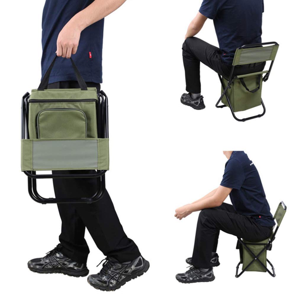 BESPORTBLE Portable Folding Camping Chair - Lightweight Outdoor Fishing Beach Chair with Metal Frame, Compact & Durable for Camping, Picnics, Beach, Fishing, and Backyard Relaxation