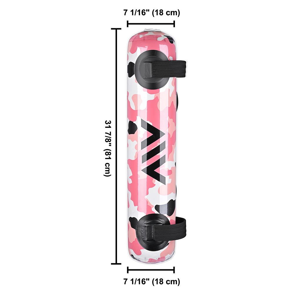 TheLAShop 33LB Adjustable Water Filled Core Fitness Bag - Pink Aqua Training Bag for Home Gym, Boxing Workouts & Strength Training