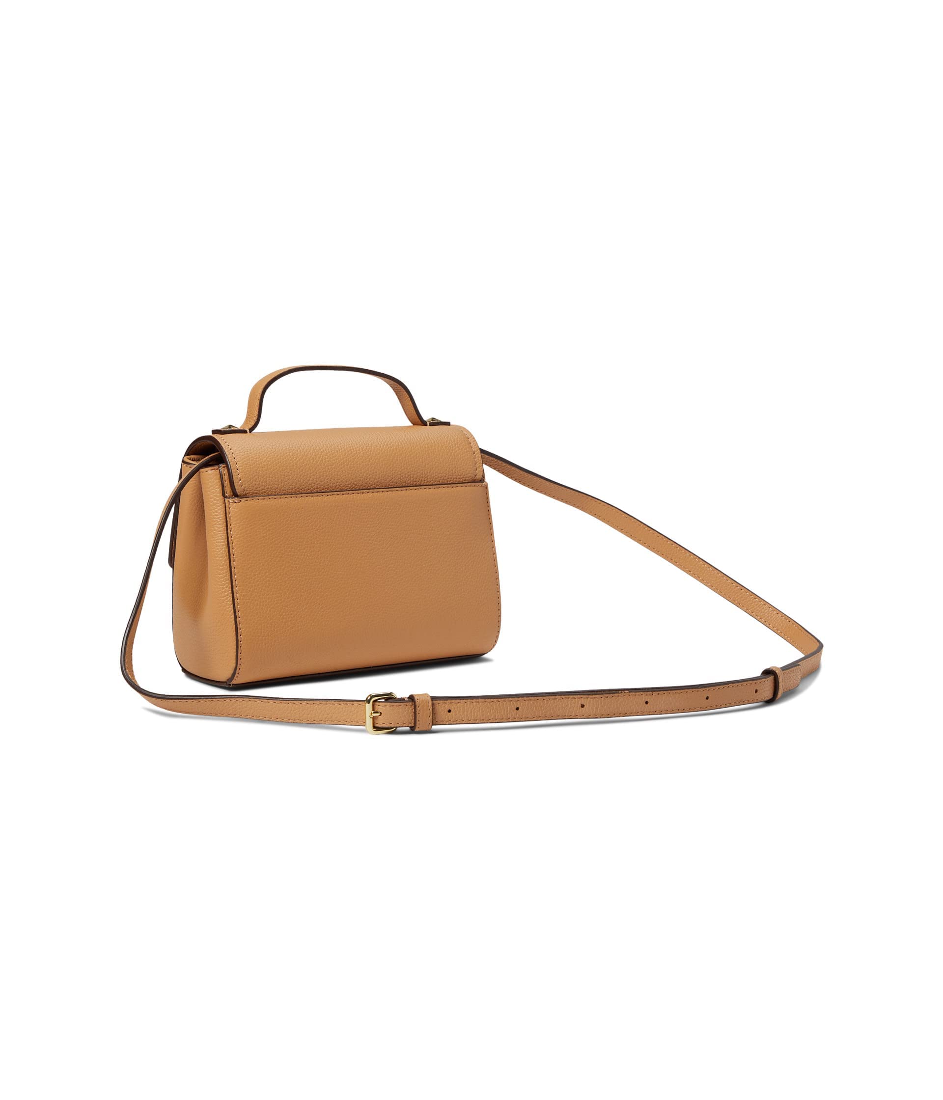 DKNY Parker Flap Crossbody Bag in Genuine Vachetta Leather - One Size Fits All - Perfect for Work, Travel & Everyday Use