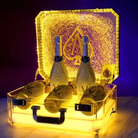 Ace of Spade LED Champagne Display Case - Rechargeable Light Up Bottle Presenter for Nightclub, Party & Lounge - Perfect for VIP Tables, Celebrations & Special Events