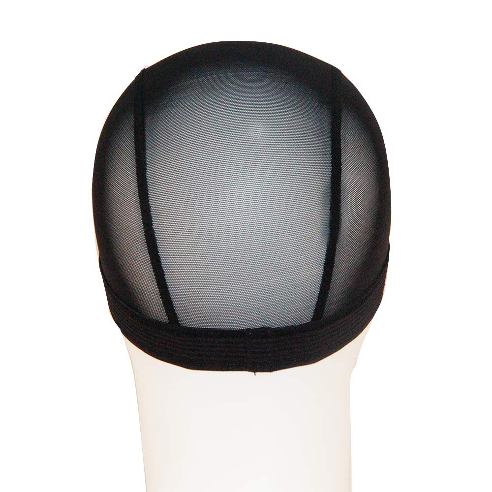 2 Pack Professional Anti-Slip Reusable Mesh Wig Caps - Breathable Wig Dome Cap for Women, Men & Kids (Black, S/M/L/XL/2XL/3XL) - Perfect for Cosplay, Daily Wear & Hair Protection