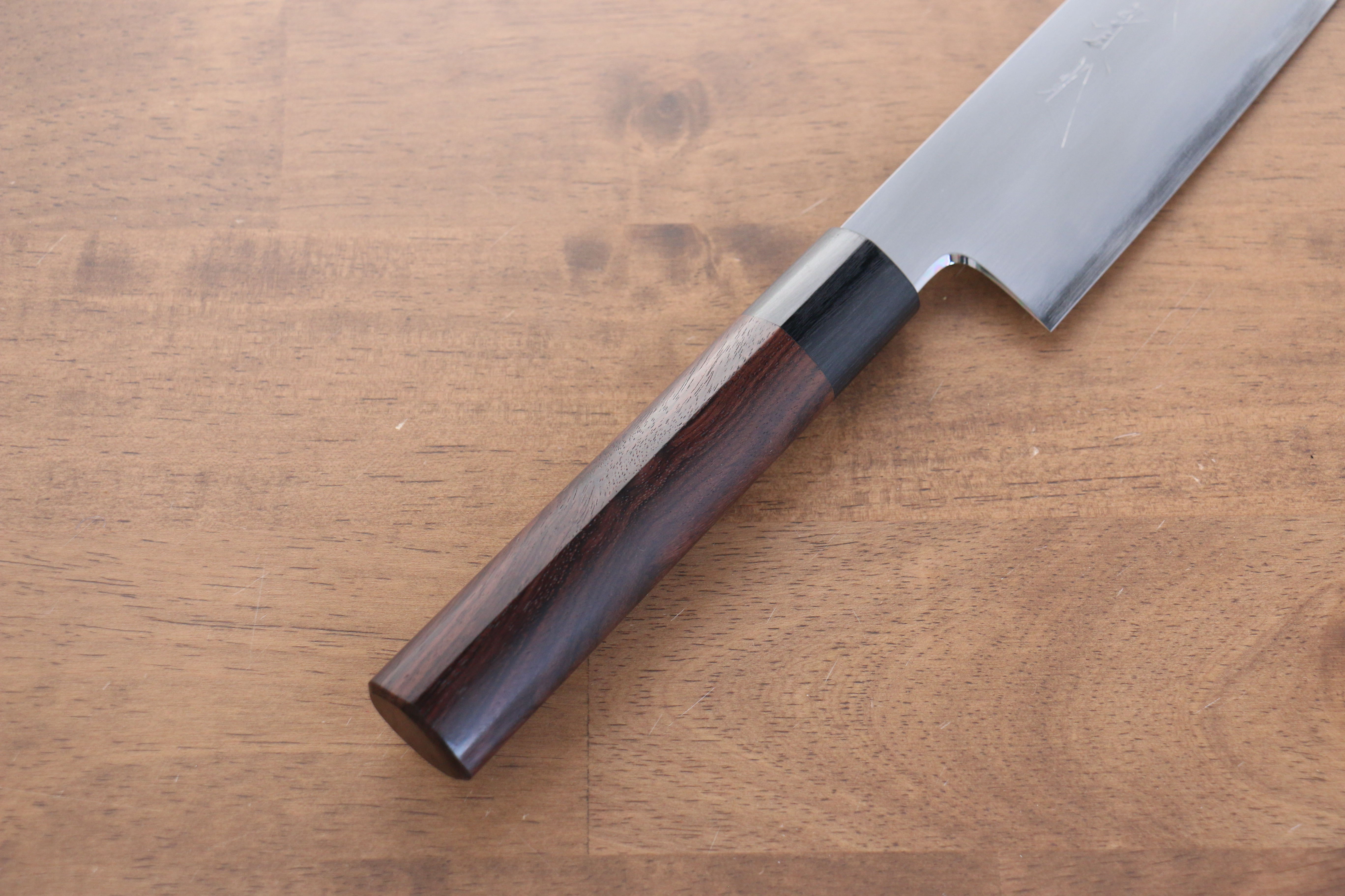 Premium Jikko White Steel No.2 Gyuto Chef Knife 210mm - Japanese High Carbon Steel Blade with Exquisite Shitan Handle - Perfect for Sushi, Meat Slicing & Professional Kitchen Use