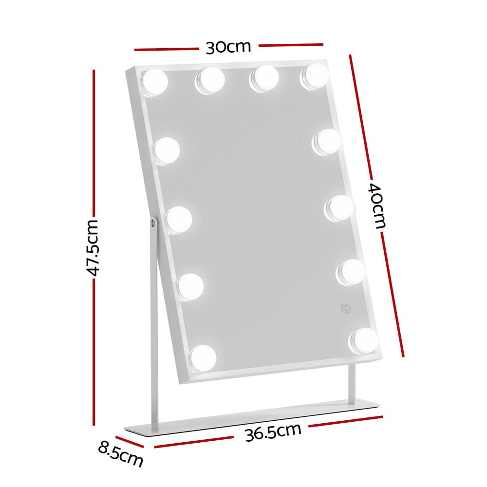 Embellir Bluetooth LED Makeup Mirror with Lights - 30X40CM Hollywood Vanity Mirror for Professional Makeup Application, Skincare Routine & Home Decor | Perfect for Bedroom, Bathroom & Dressing Room