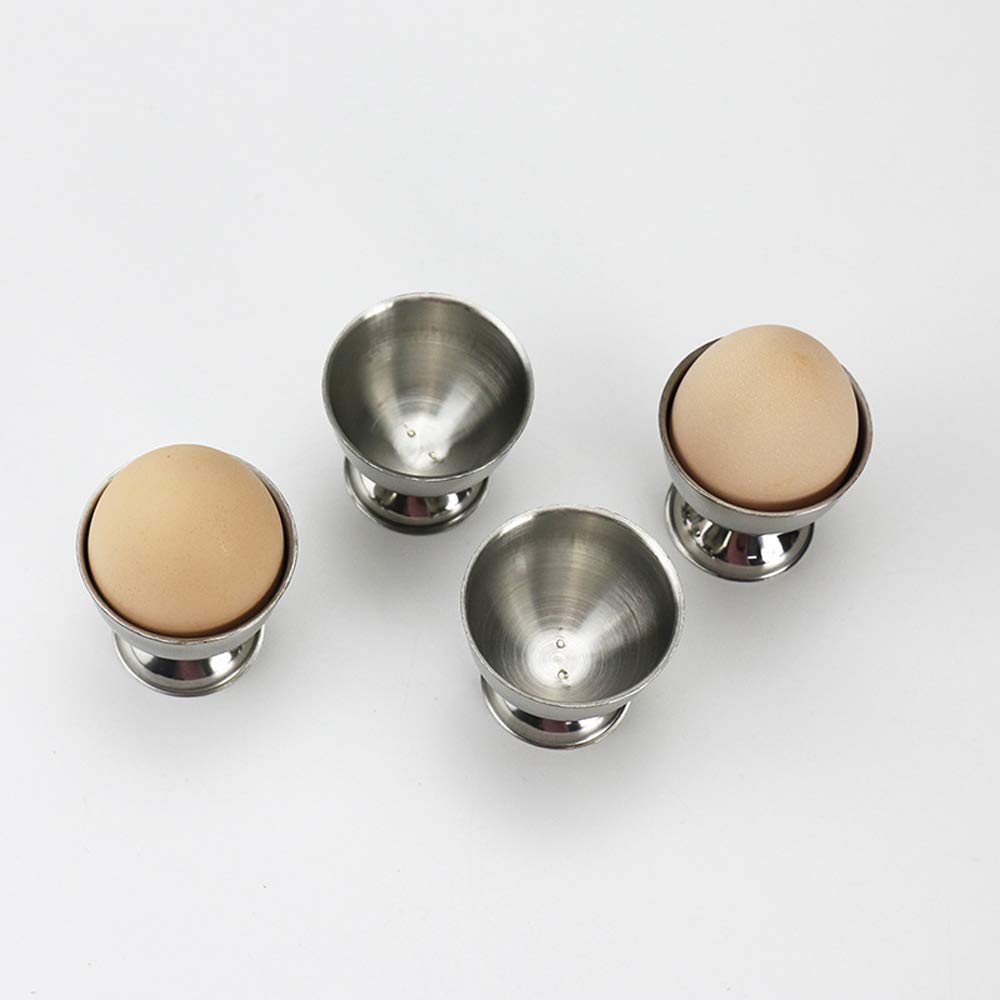 LETOOR Stainless Steel Egg Cups Holder Stand - 2 Pack, Soft Boiled Egg Tray, Dishwasher Safe & Rustproof - Perfect for Breakfast, Kitchen Decor & Easter Egg Display