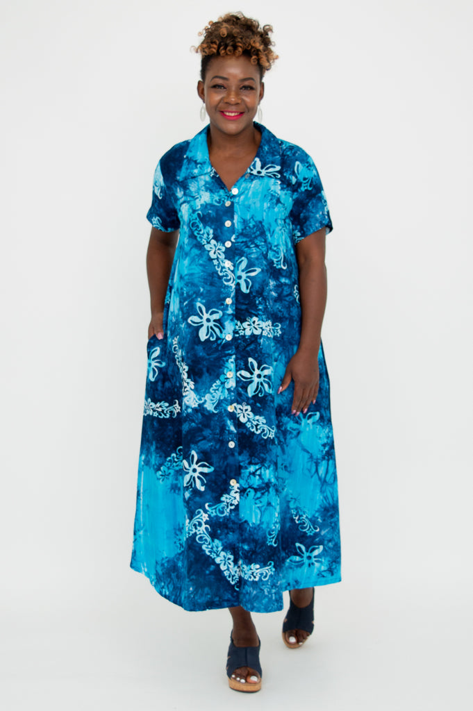 Cissy Women's Summer Short Sleeve Dress - Flowy Boho Sundress for Beach, Vacation & Casual Wear | Kamboja Collection