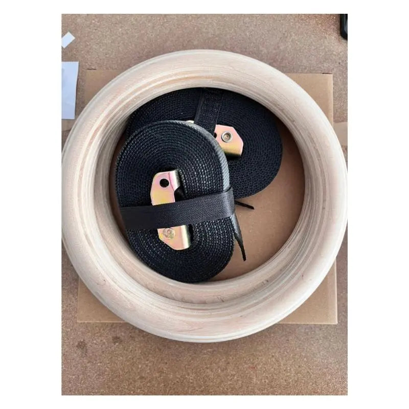 Premium Wooden Gymnastic Rings for Calisthenics Training - Adjustable Strength Exercise Equipment for Home Gym, CrossFit & Outdoor Workouts