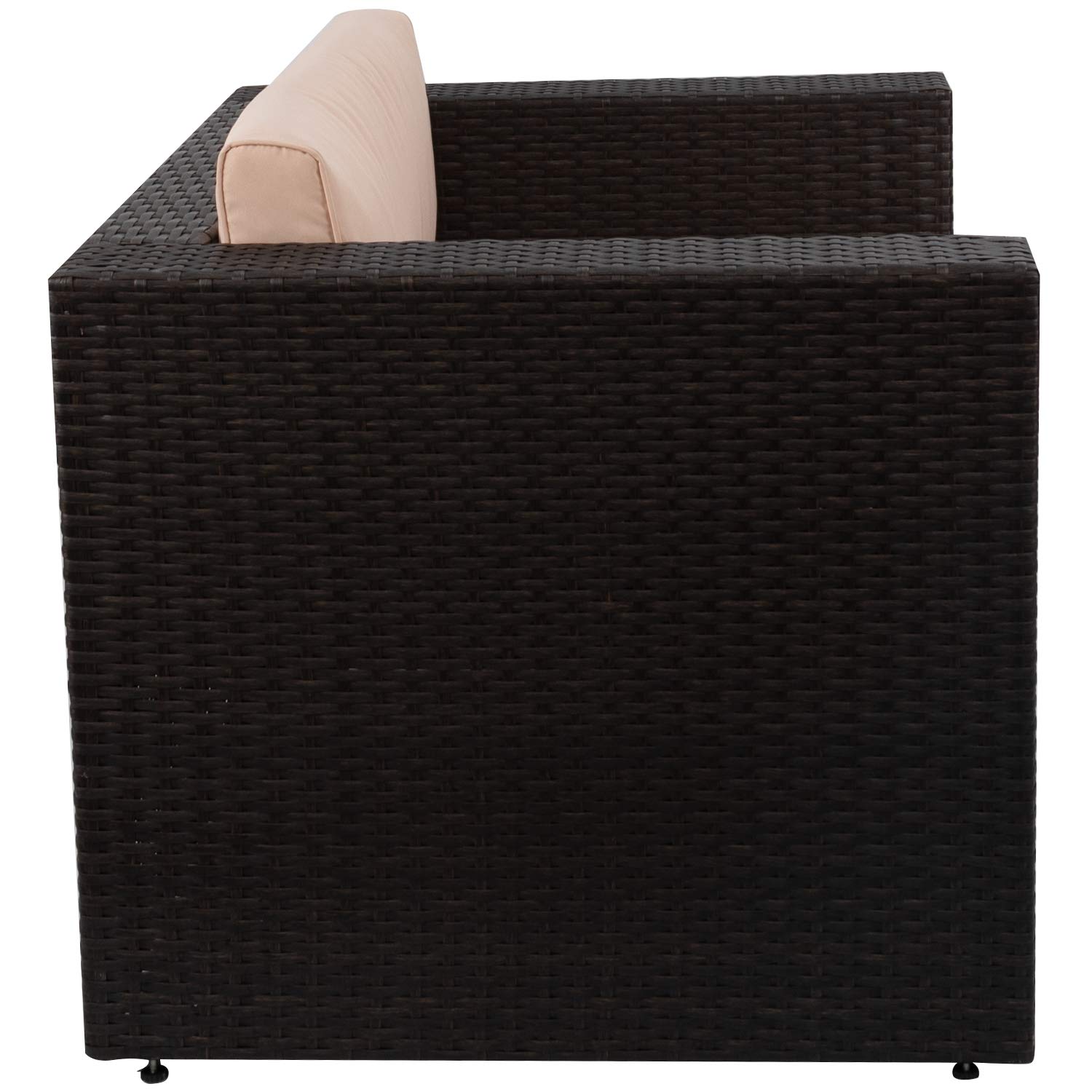 **Homall All-Weather PE Rattan Wicker Patio Chair with Cushions – Outdoor Single Sofa for Lawn, Poolside, Backyard & Garden Relaxation**