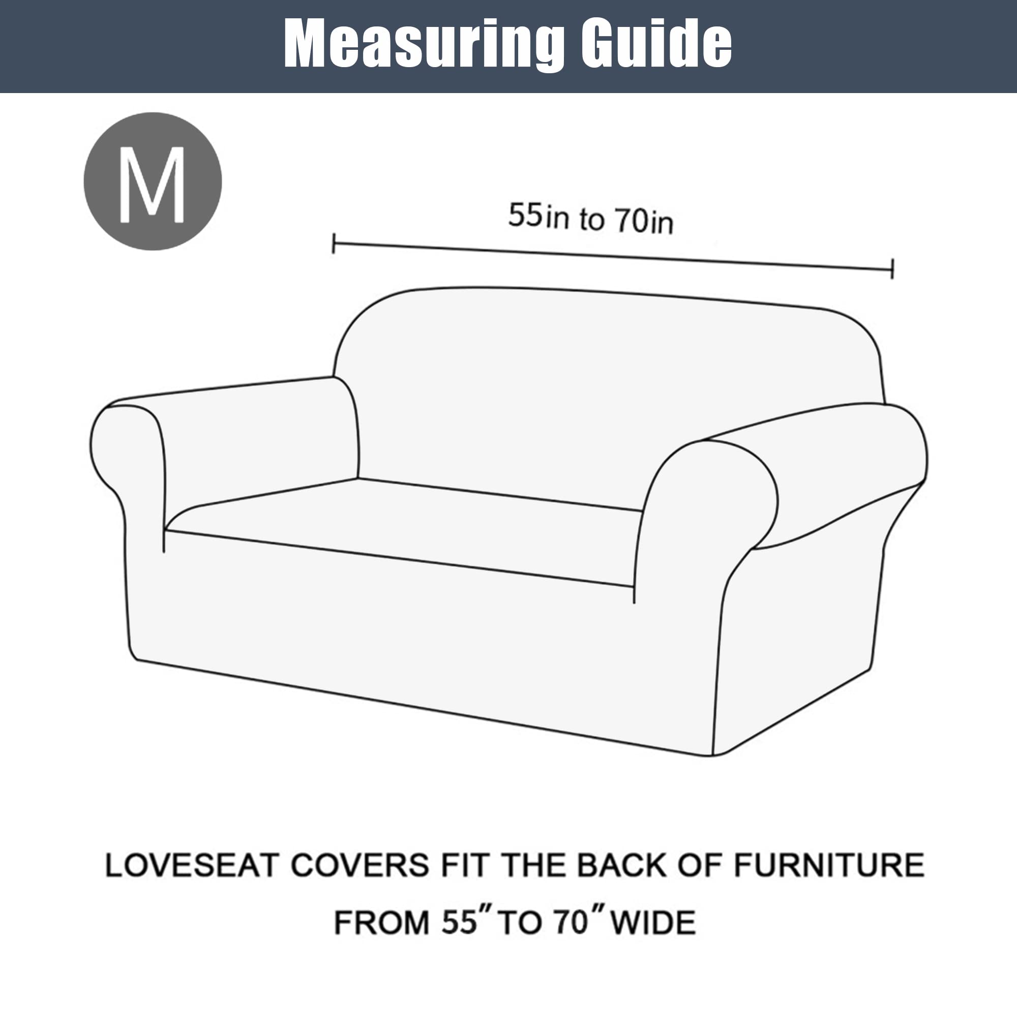 **Stretch Sofa Slipcover - Waterproof Couch Cover, Soft Elastic Furniture Protector for Sofa & Loveseat - Pet & Kid Friendly - Machine Washable (Blue, Medium) - Perfect for Living Room, Family Room & Pet-Friendly Homes**