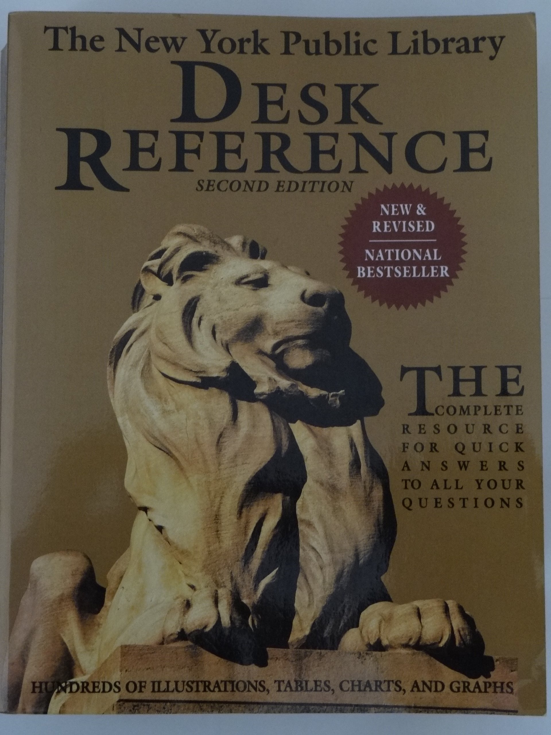 New York Public Library Desk Reference Book - Second Edition | Comprehensive General Reference Guide for Research, Study & Home Use