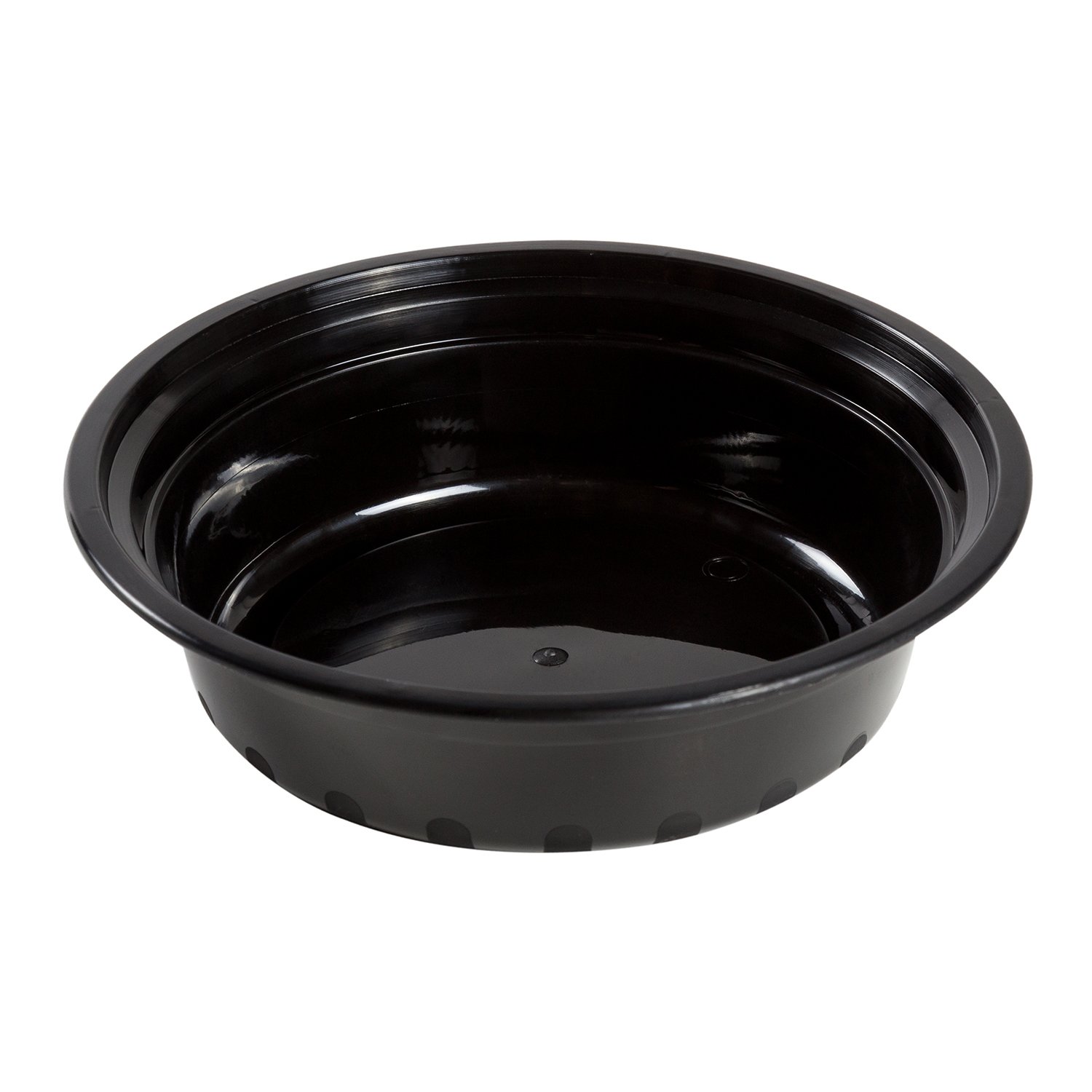AmerCare 6 Inch Round Black Plastic Food Storage Containers with Lids - 16oz Microwave & Freezer Safe - Bulk Pack of 150 - Perfect for Meal Prep, Leftovers & Restaurant Takeout