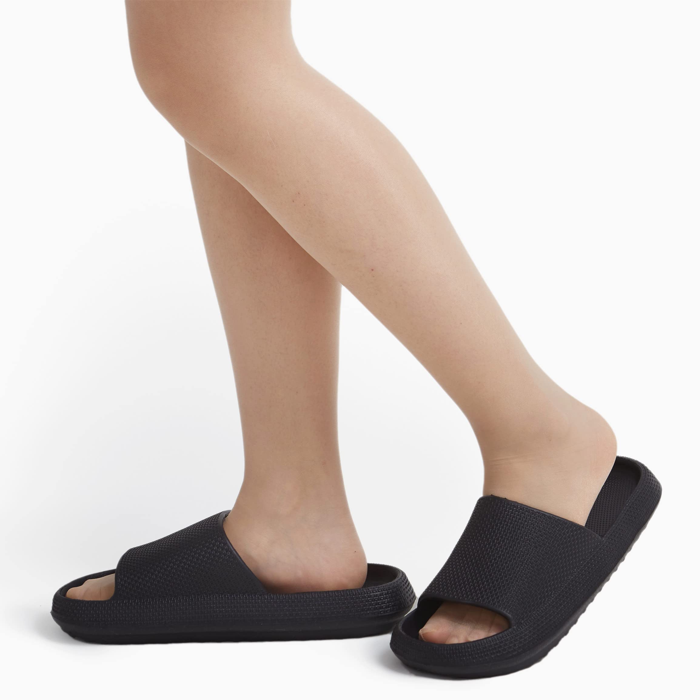 BING RUI CO Cloud Slides for Women and Men - Ultra Soft Pillow Slippers with Non-Slip Sole, Comfortable Bathroom and Shower Sandals, Thick Cushioned Footbed - Perfect for Indoor, Spa, Poolside, and Relaxation at Home