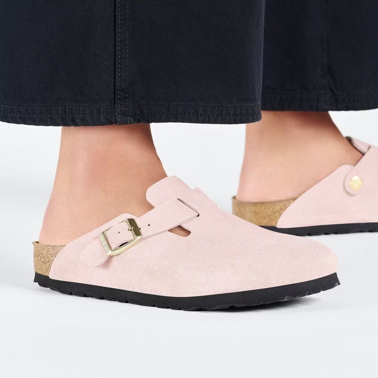 Birkenstock Boston Narrow Clog for Women - Light Rose Suede Comfort Shoes | Perfect for Home, Office & Casual Wear