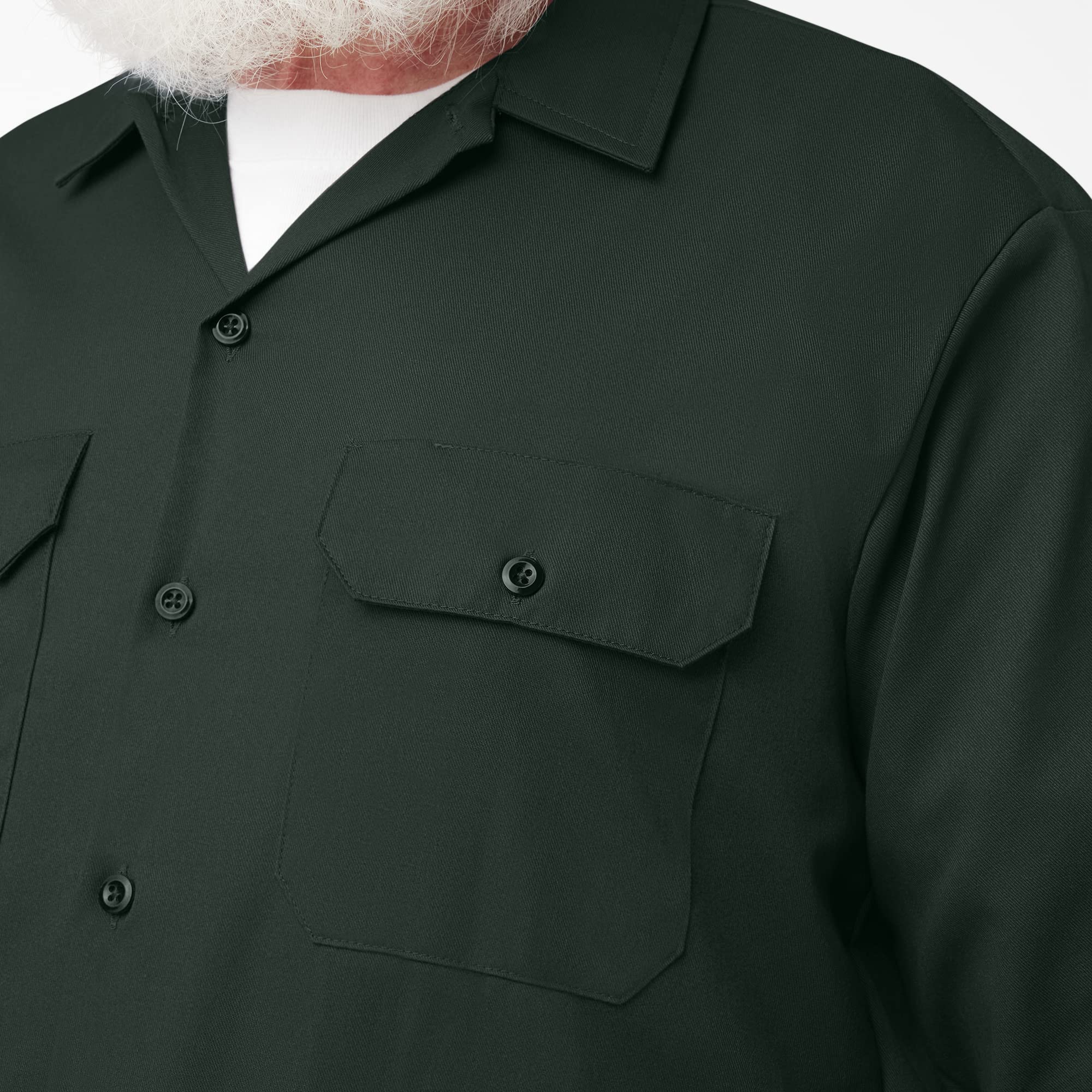 Dickies Men's Big and Tall Long Sleeve Work Shirt - Durable Cotton Workwear for Construction, Farming & Outdoor Jobs - Comfortable Button-Up Shirt for Tall Men