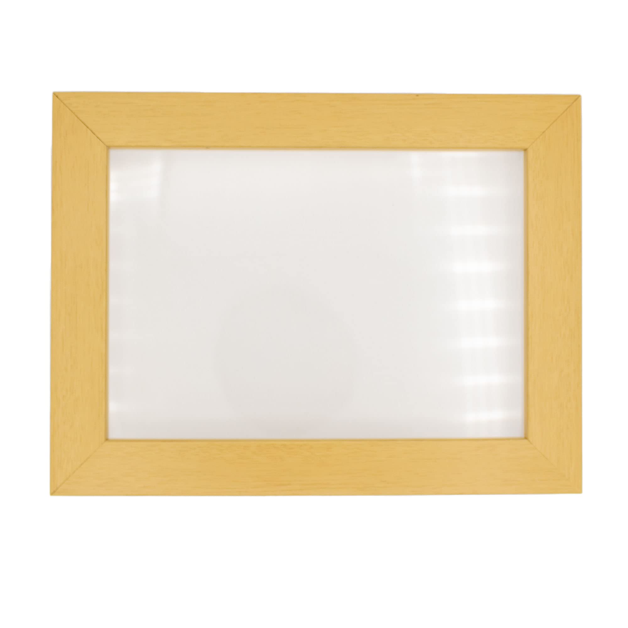 Natural 18x22 Inch Wooden Shadow Box Display Frame - Acid-Free White Backing & UV Protective Acrylic - 3/4