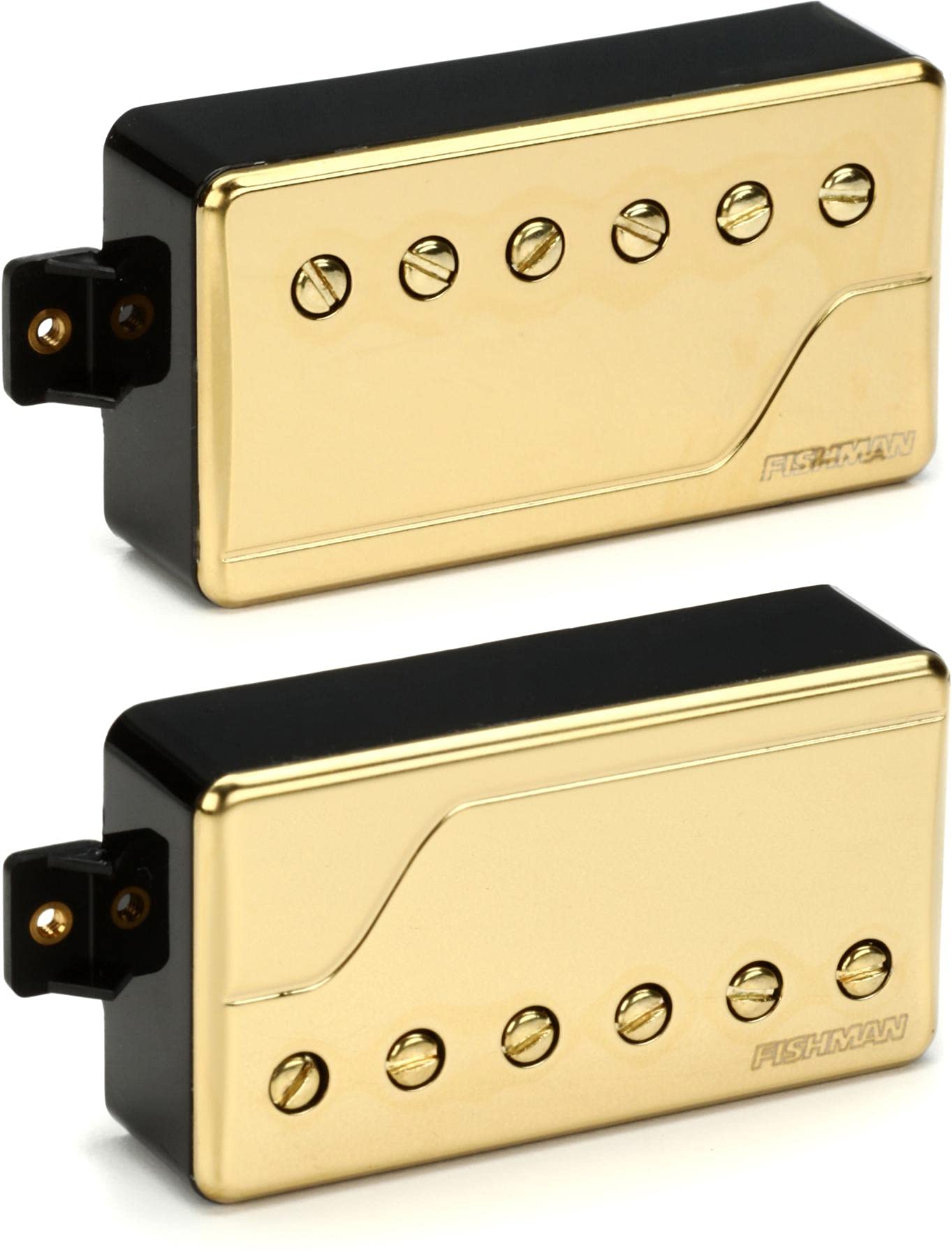 Fishman Fluence Classic Humbucker Pickup Set with Gold Cover - Premium Electric Guitar Pickups for Rock, Blues & Metal - Perfect for Studio Recording & Live Performances