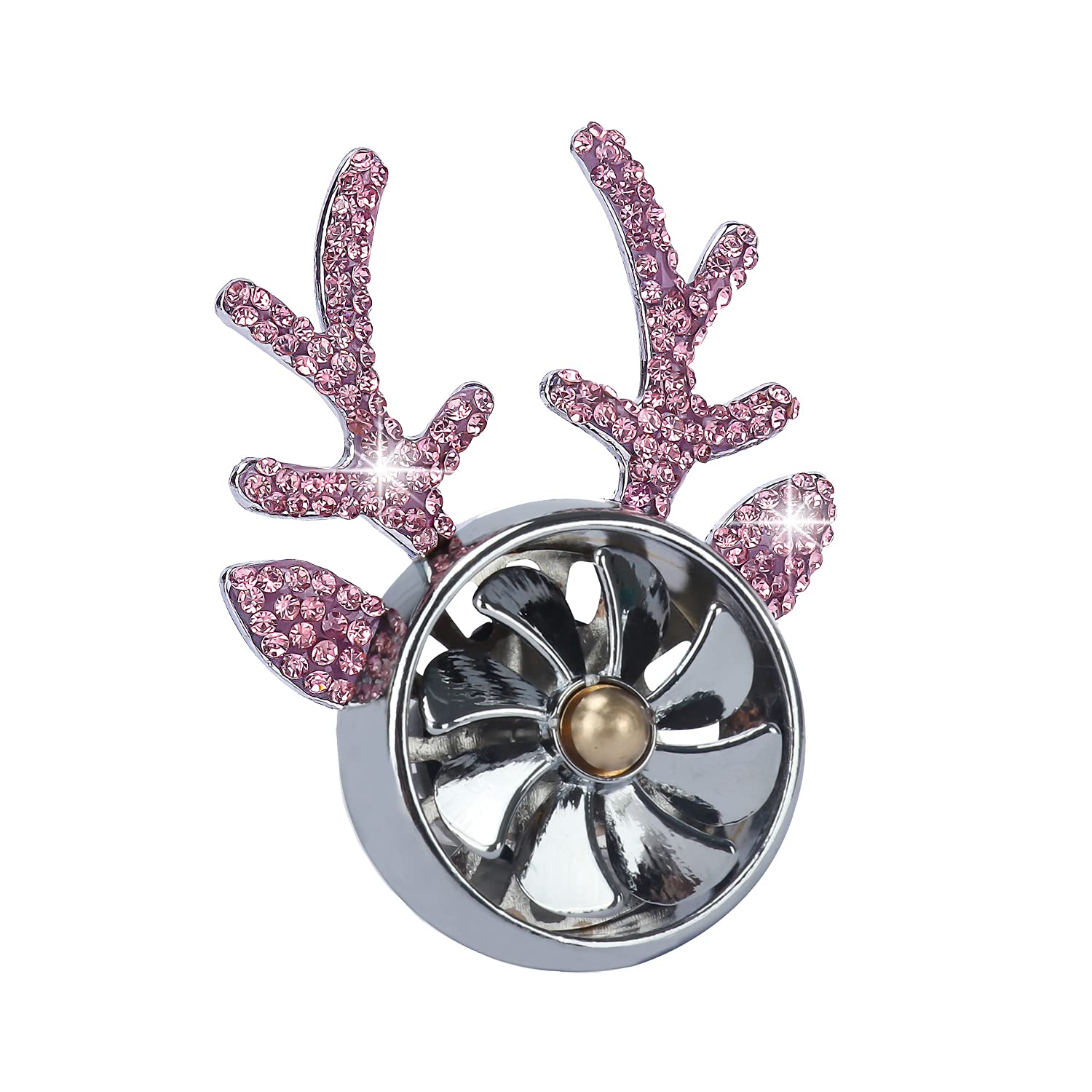 Bling Car Air Freshener Vent Clip - Pink Deer Scented Diffuser for Women | Car Interior Accessories