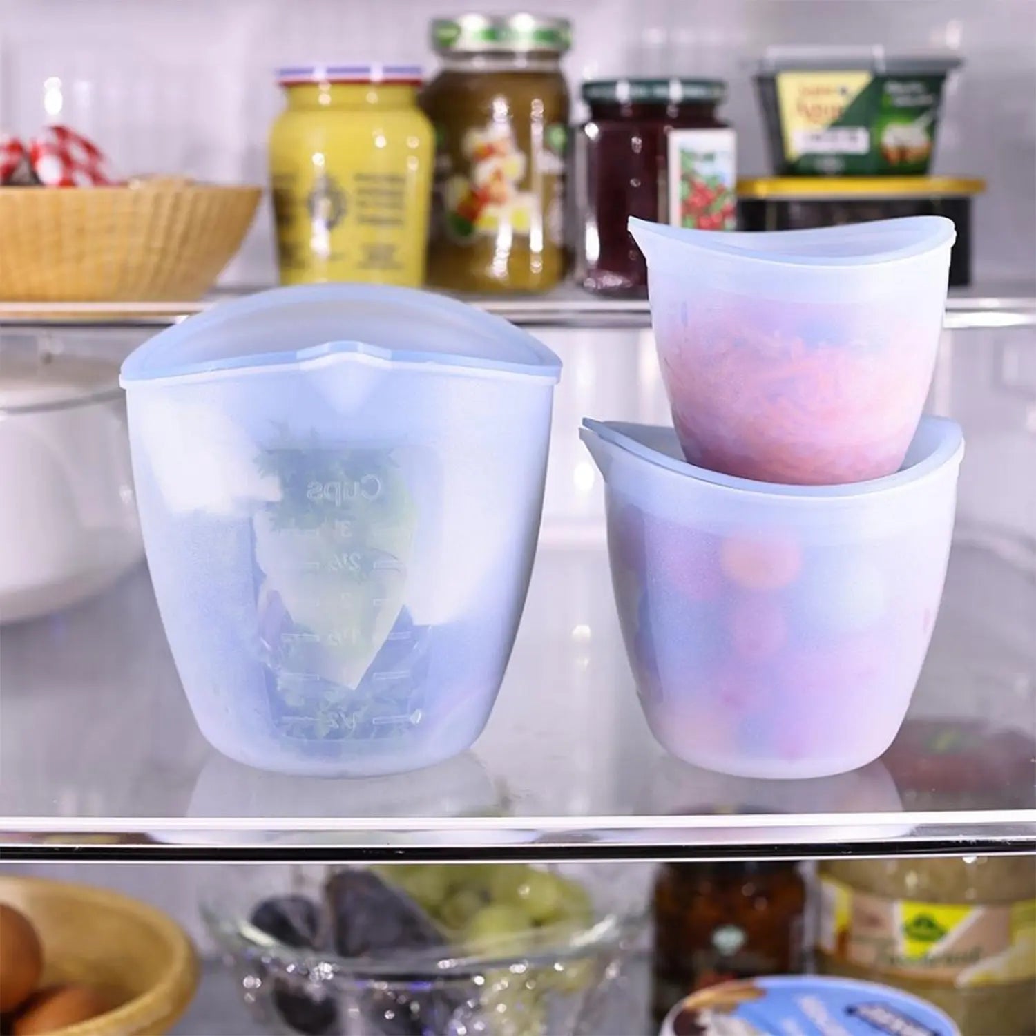 D&S 3-Piece Silicone Bowl Set - Non-Slip, Heat-Resistant, Collapsible for Baking, Mixing & Food Storage - Perfect for Kitchen, Camping & Meal Prep