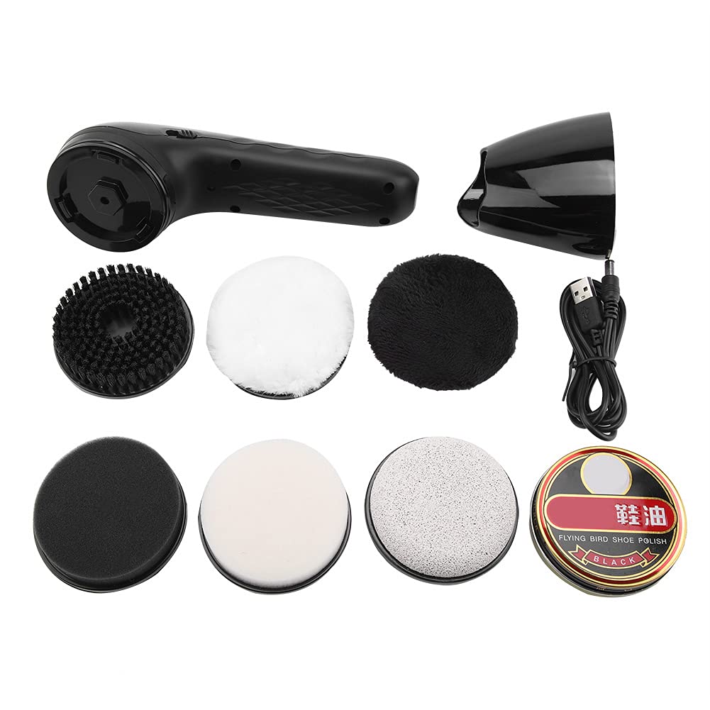 Electric Shoe Cleaner Brush - Automatic Handheld Shoe Polisher with Shine Kit | Portable Plug-in Shoe Cleaning System for Sneakers, Boots & Leather Shoes | Perfect for Home, Office & Travel Use
