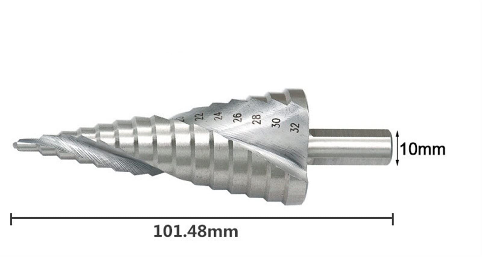 HSS Step Drill Bit 4-32mm & 6-60mm - High Speed Steel Spiral Groove Cone Drill Bit for Wood, Metal, Plastic - Round Shank Power Tool Accessories - Perfect for DIY Projects, Home Repairs, and Professional Construction Work