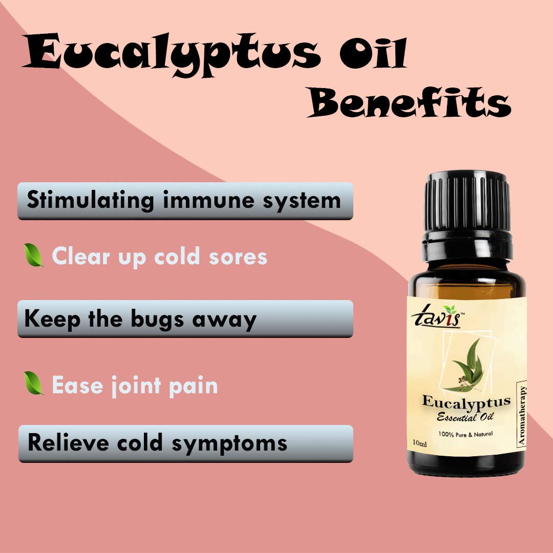 Pure Tavis Eucalyptus Essential Oil - 30ml (3-Pack) | 100% Natural Aromatherapy Oil for Diffusers, Massage & Stress Relief | Home Spa & Wellness Essential