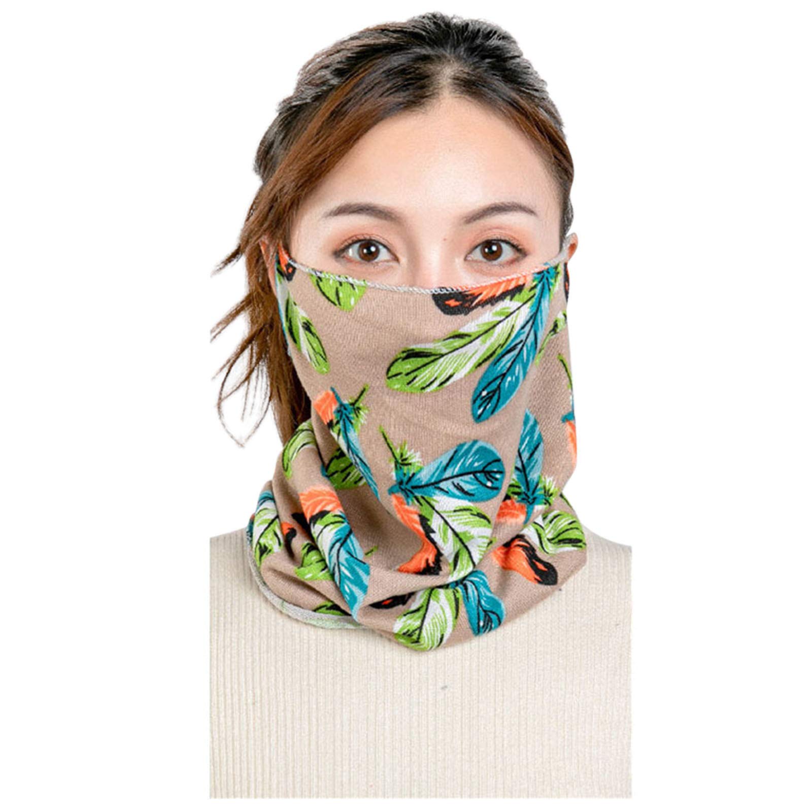 Unisex Breathable Knit Face Cover Bandana Scarf - Multifunctional Headband & Neck Warmer for Outdoor Sports, Hiking, Cycling & Winter Fashion (Blue)