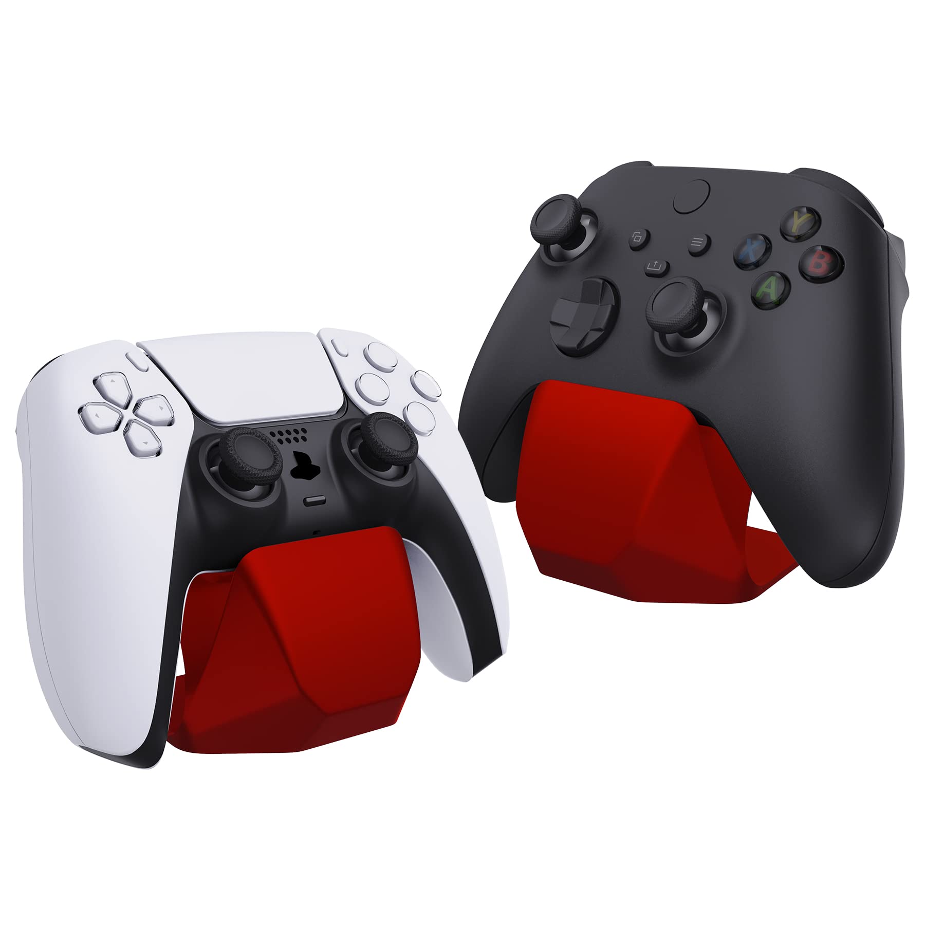 Universal Game Controller Stand Holder for Xbox Series X/S, PS5/4, Switch Pro Controllers - Scarlet Red - Perfect for Gaming Setup & Display Organization