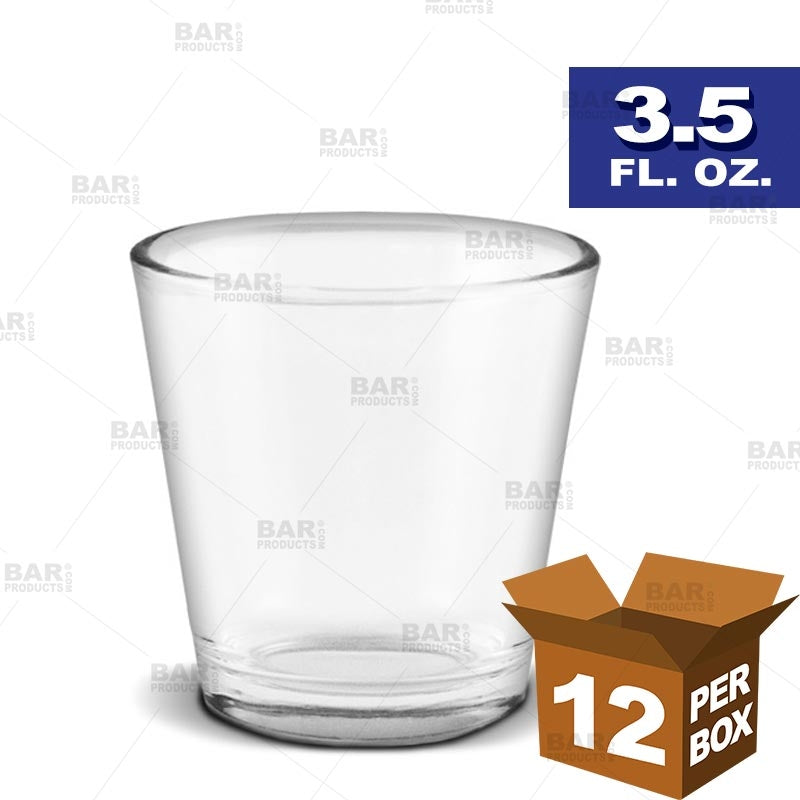 BarConic® Flared Shooter Glass - 3.5 oz (Box of 12) - Perfect for Cocktails, Whiskey, and Party Shots