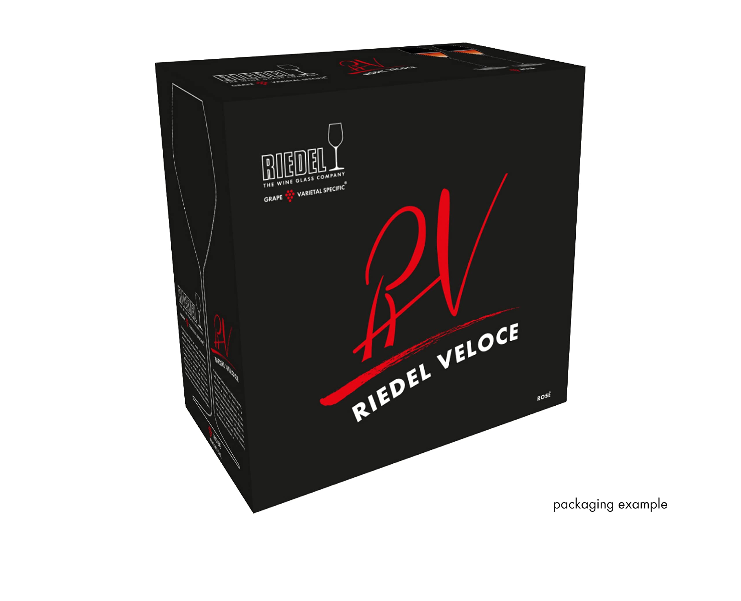 Riedel Veloce Rose Wine Glasses - Set of 2 Premium Crystal Stemware for Red & Rosé Wines - Elegant Gift for Wine Lovers & Dinner Parties