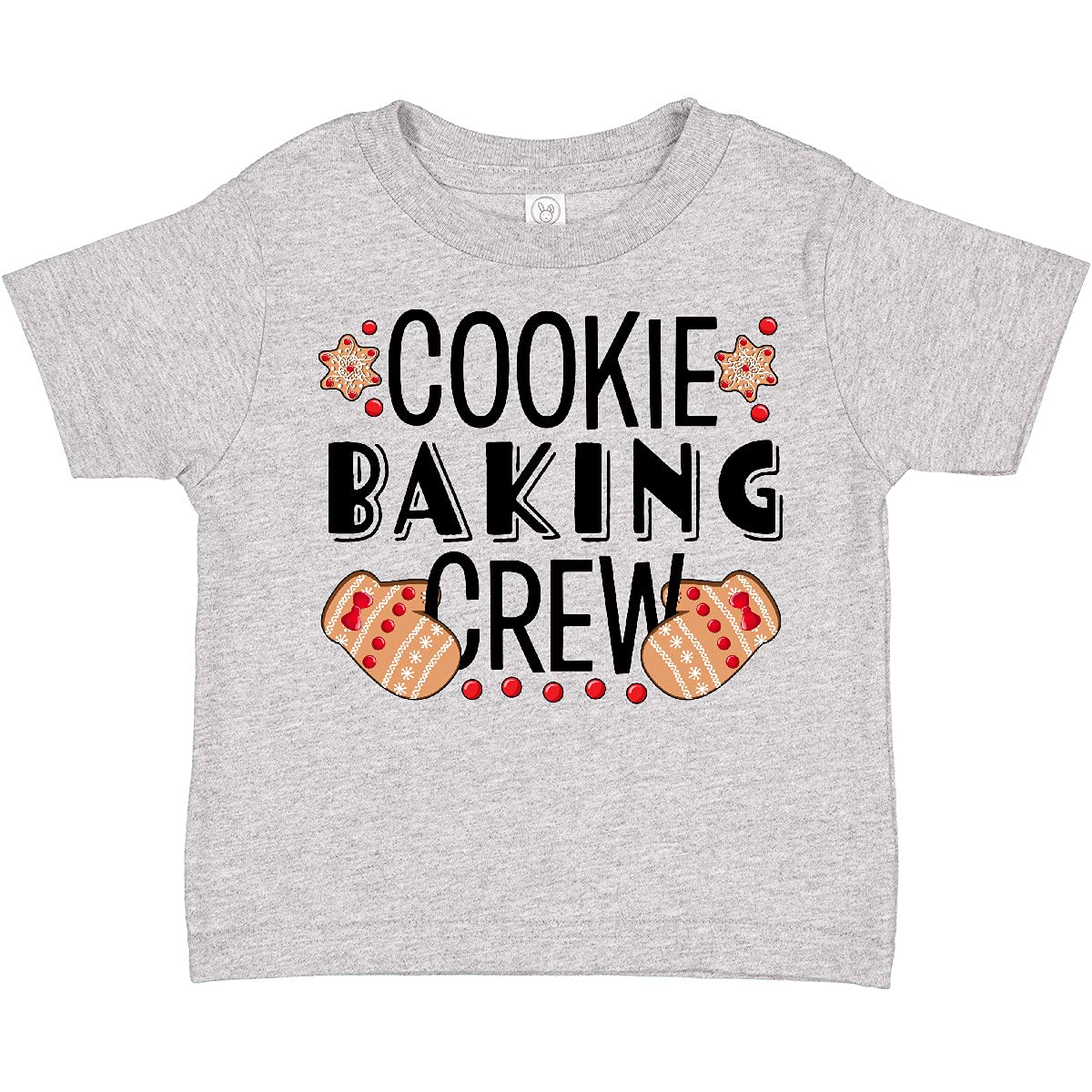 Christmas Cookie Baking Crew Toddler T-Shirt with Oven Mitts - Fun Holiday Baking Outfit for Kids - Perfect for Family Christmas Activities & Cookie Making