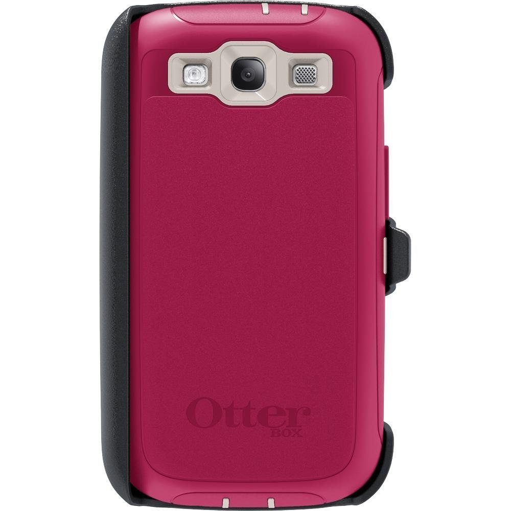 OTTERBOX Defender Series Case with Holster for Samsung Galaxy SIII - Shockproof, Drop Protection, Pink - Perfect for Outdoor Activities & Work