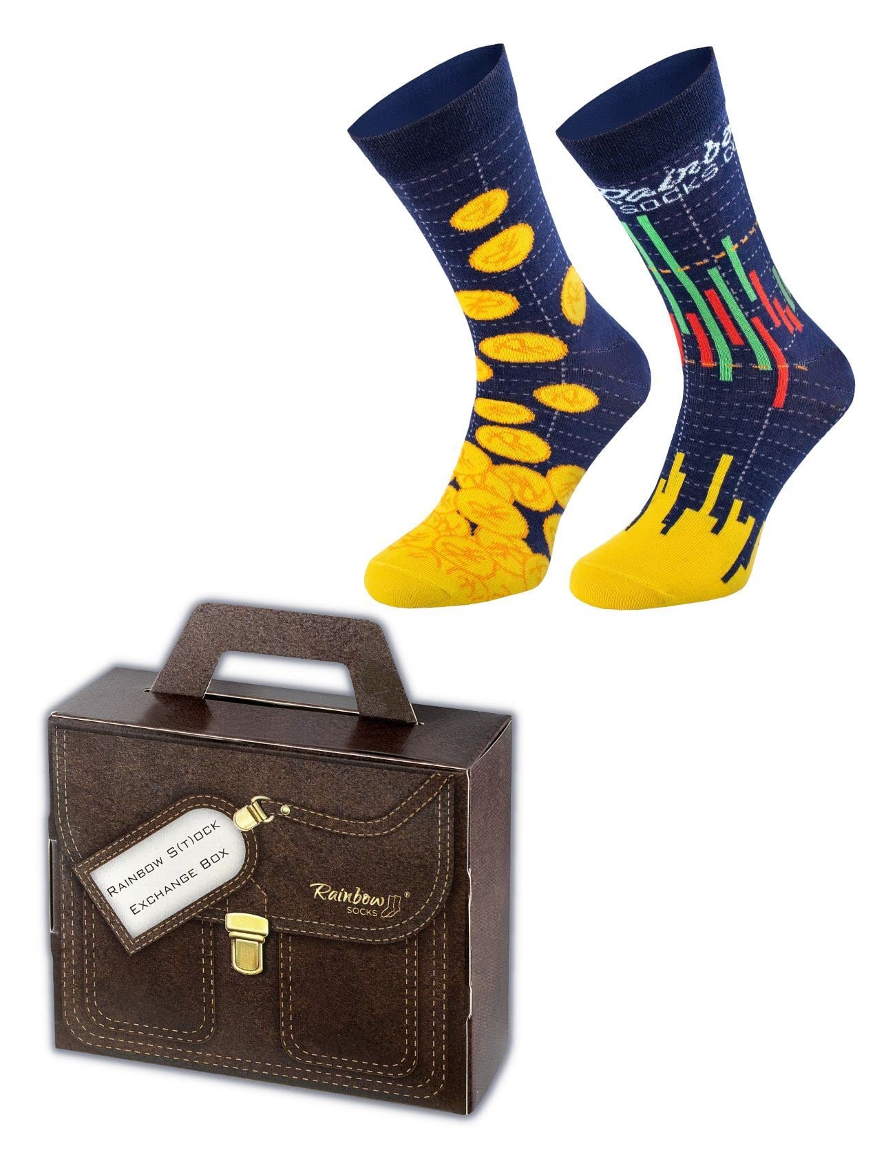 Rainbow Socks for Professionals - Colorful Dress Socks for Traders, Businessmen, Businesswomen, Financiers & Analysts - 1 Pair - Perfect for Office, Meetings & Business Casual Outfits