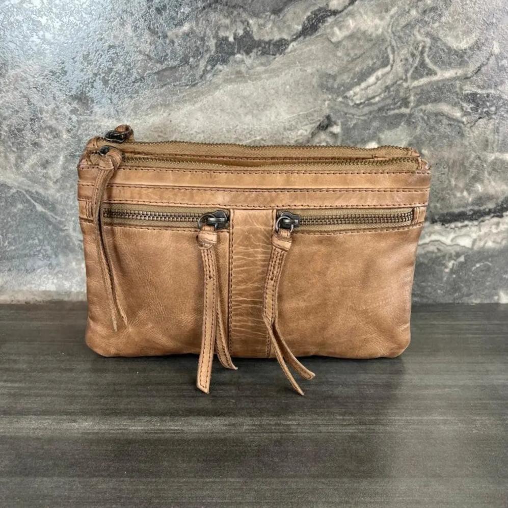 Premium MET Leather Crossbody Bag with Dual Front Zipper Pockets - Stylish & Secure for Women's Daily Use, Travel & Shopping