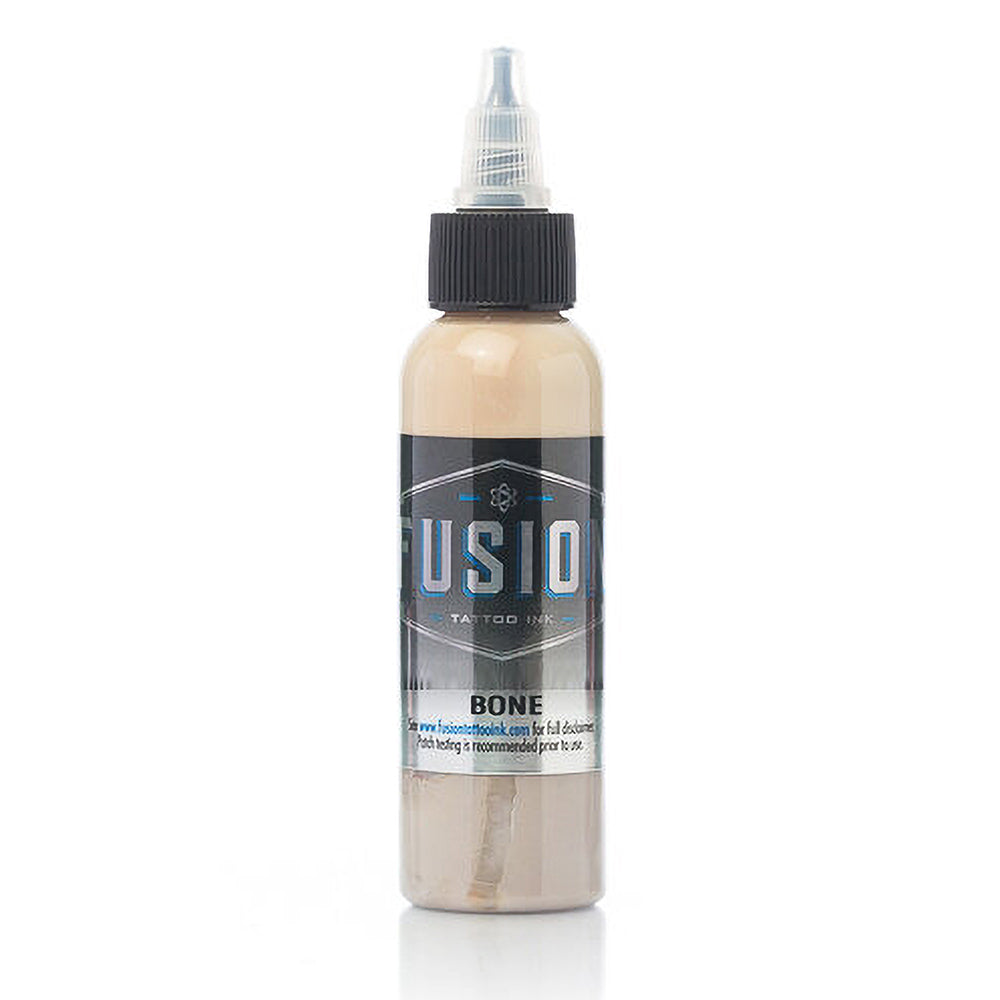 Premium Bone White Fusion Tattoo Ink - 1oz Bottle for Professional Tattoo Artists - Perfect for Fine Line Work and Realistic Shading