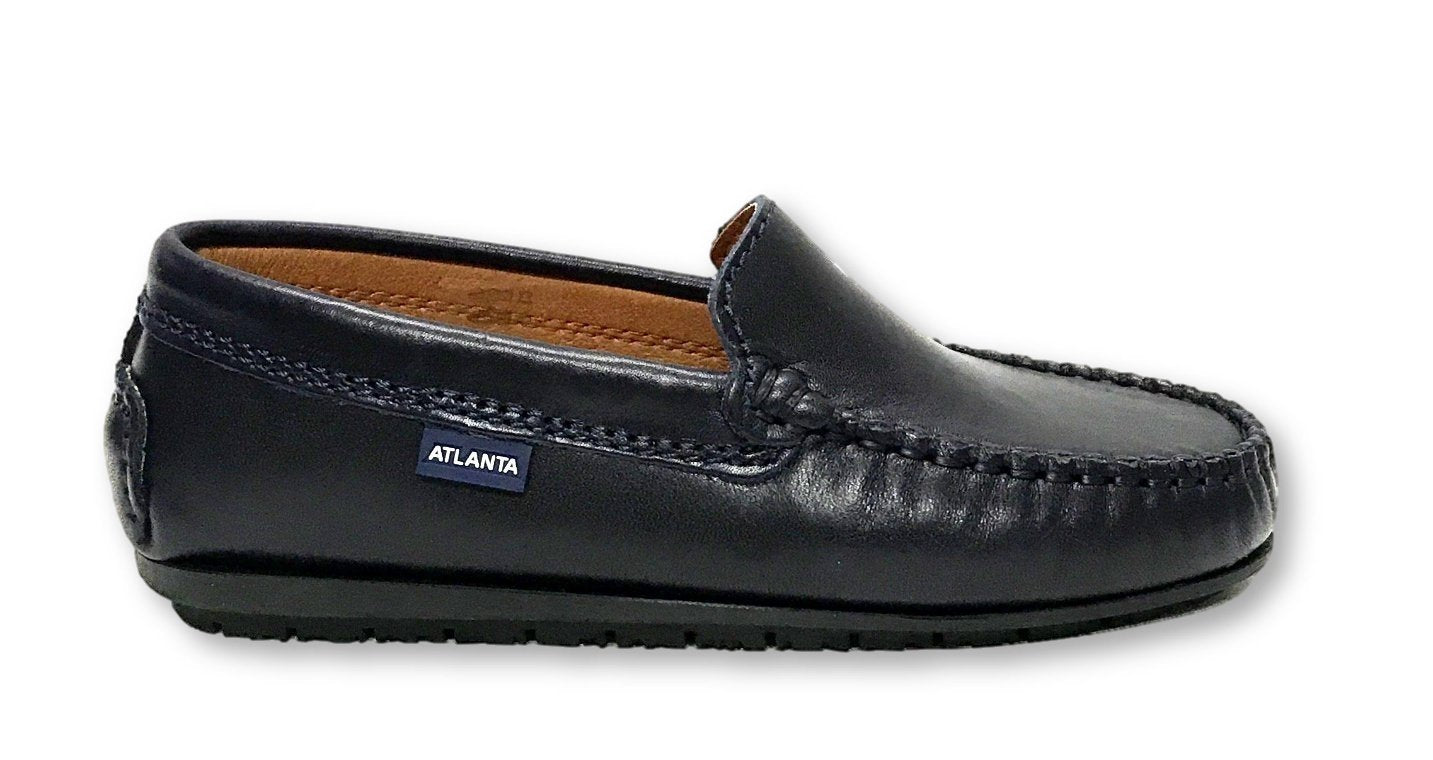 Men's Atlanta Moccasin Navy Blue Loafers - Comfortable Slip-On Shoes for Casual Wear & Office Outfits