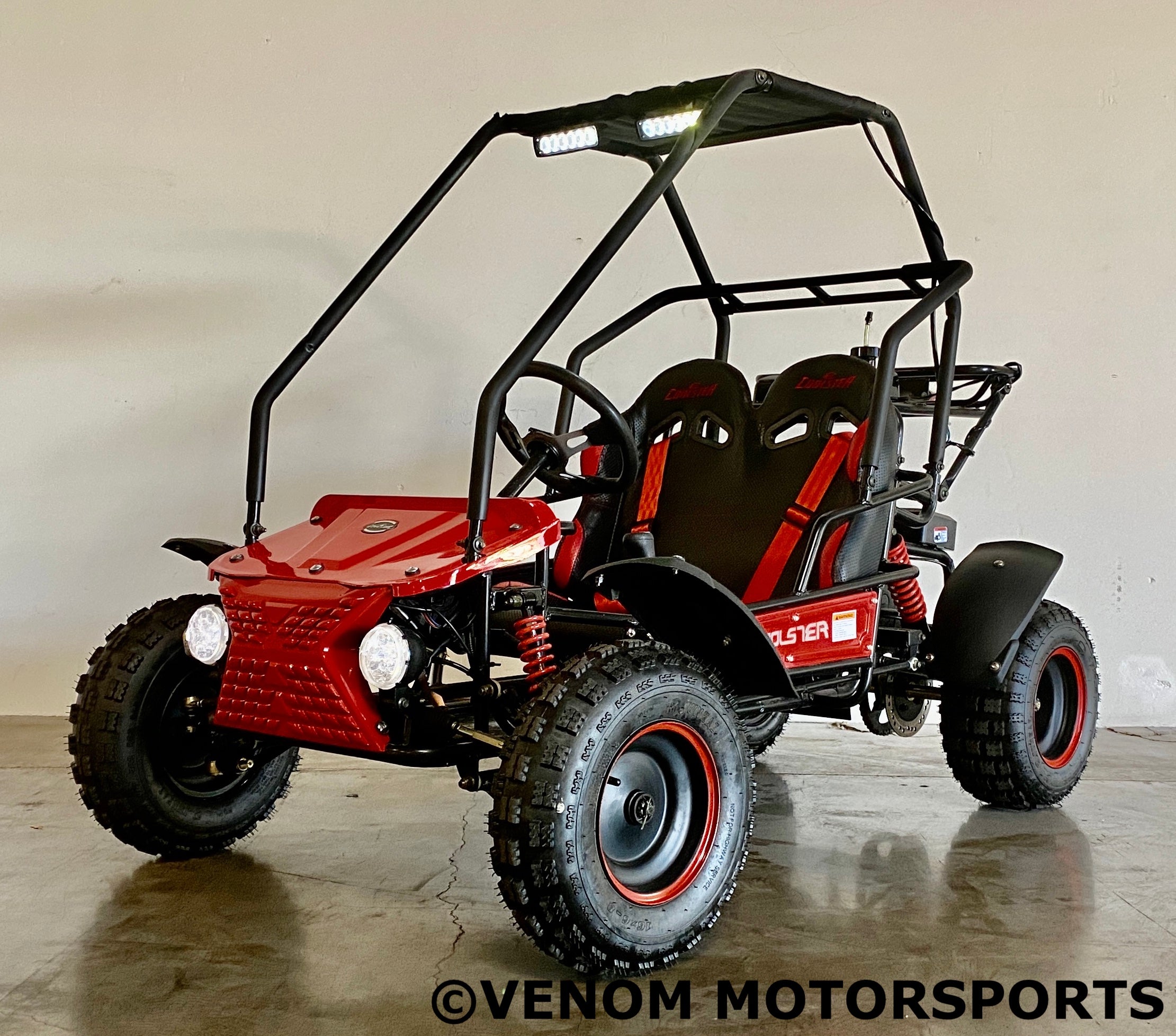 Venom Ultimate 125cc 2-Seater Go Kart with Automatic Transmission & Reverse - Perfect for Backyard Racing, Off-Road Adventures & Family Fun