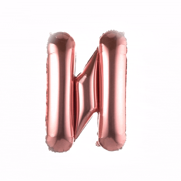 Rose Gold Mylar Letter N Balloon - 40