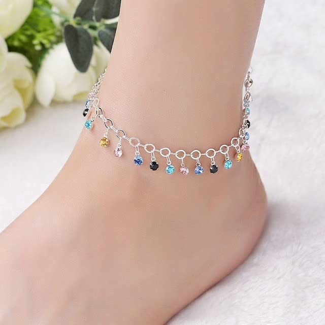 YCDtop Women's Pearl Ankle Bracelets - Fashionable Barefoot Chain Jewelry for Summer Beach, Boho Outfits & Casual Wear