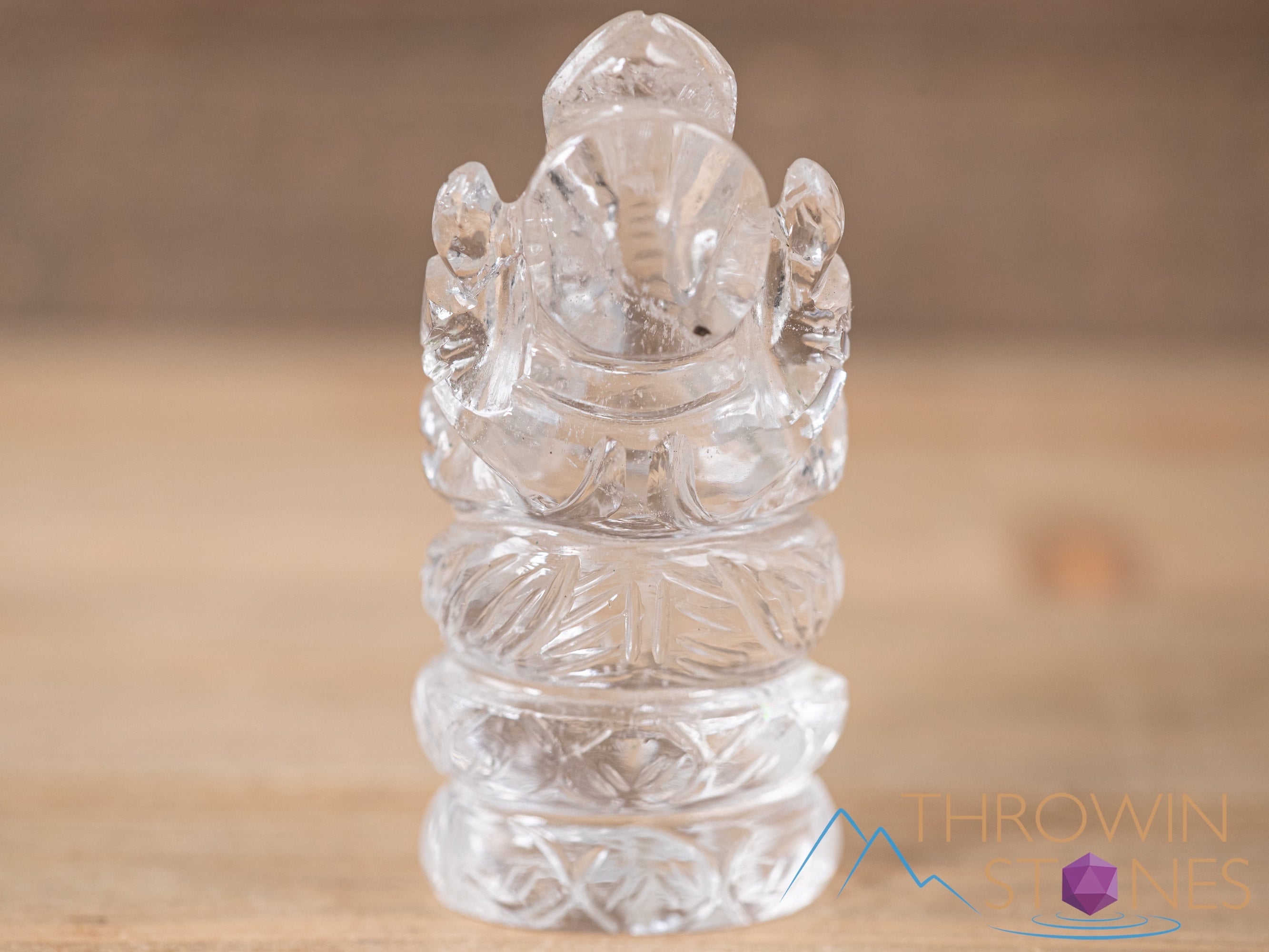 Himalayan Clear Quartz Ganesha Statue - Hand Carved Lord Ganesh Crystal Sculpture for Home Decor, Meditation & Spiritual Healing | Feng Shui Gift & Yoga Altar Centerpiece