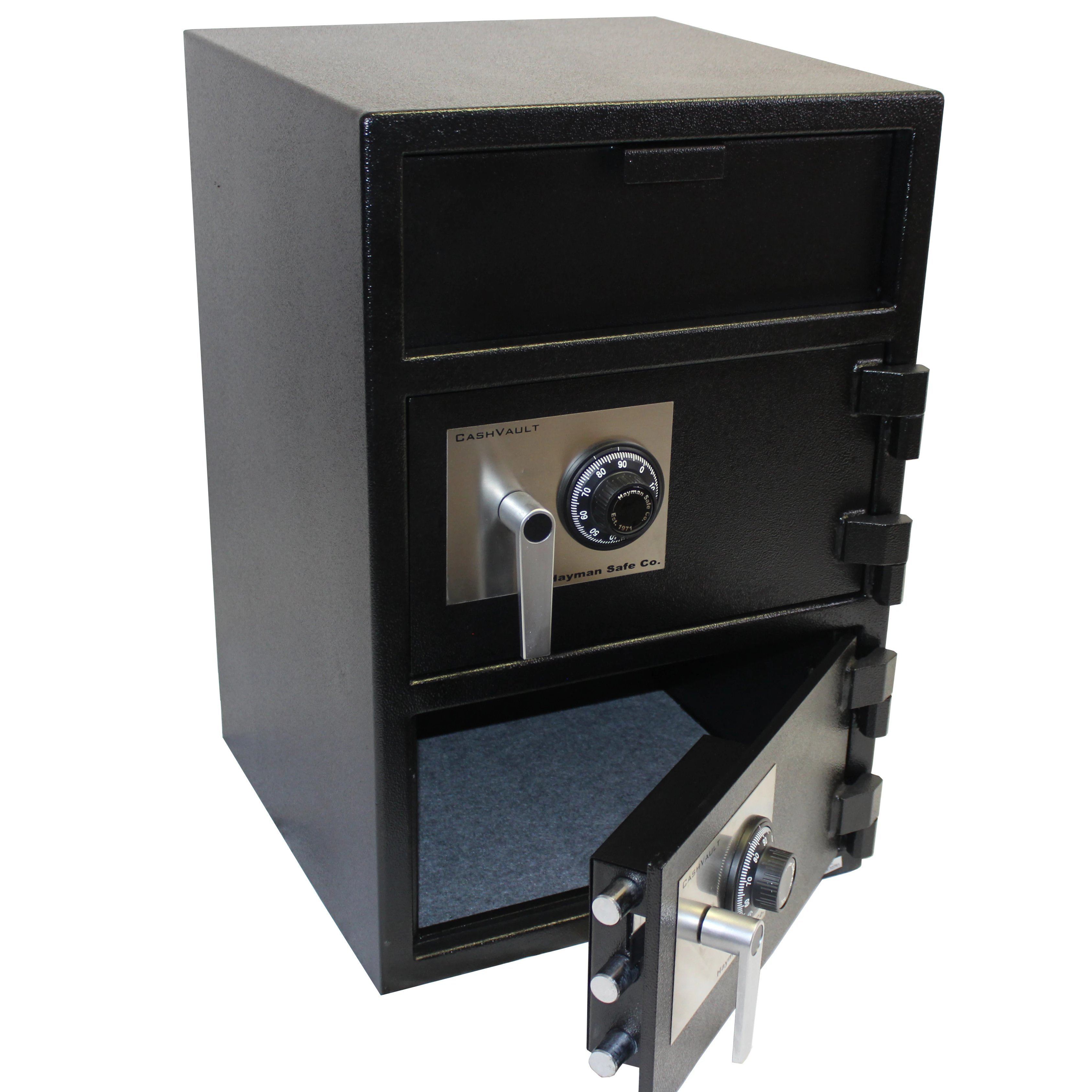 Hayman CV F30W 2 CC Wide Body Double Door Depository Safe - Heavy Duty Commercial Cash Drop Box for Retail Stores, Banks & Offices - Secure Money Handling Solution with Dual Locking System