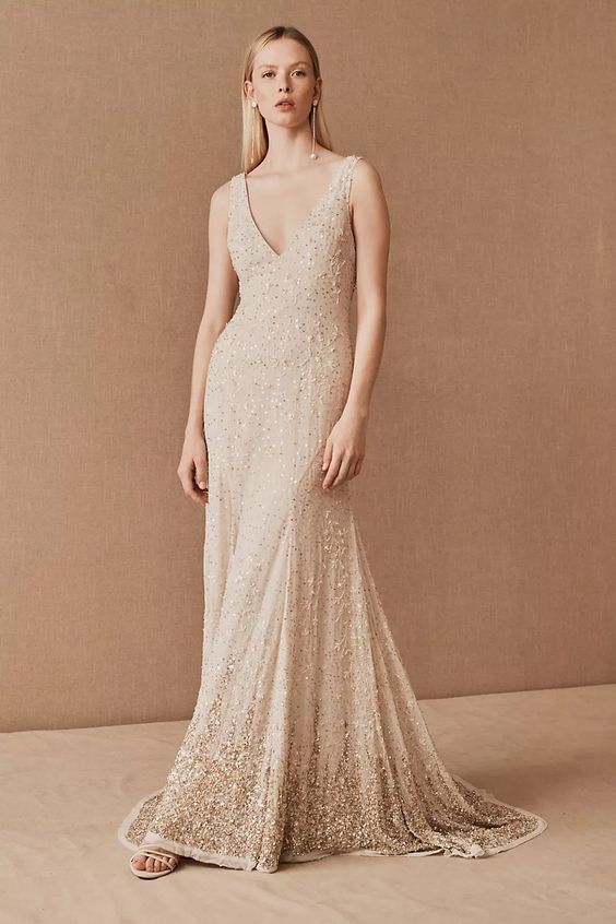 BHLDN Kayla Gown - Elegant Wedding Dress with Lace Details & Flowy Silhouette | Perfect for Bridal Ceremonies, Vow Renewals & Formal Events