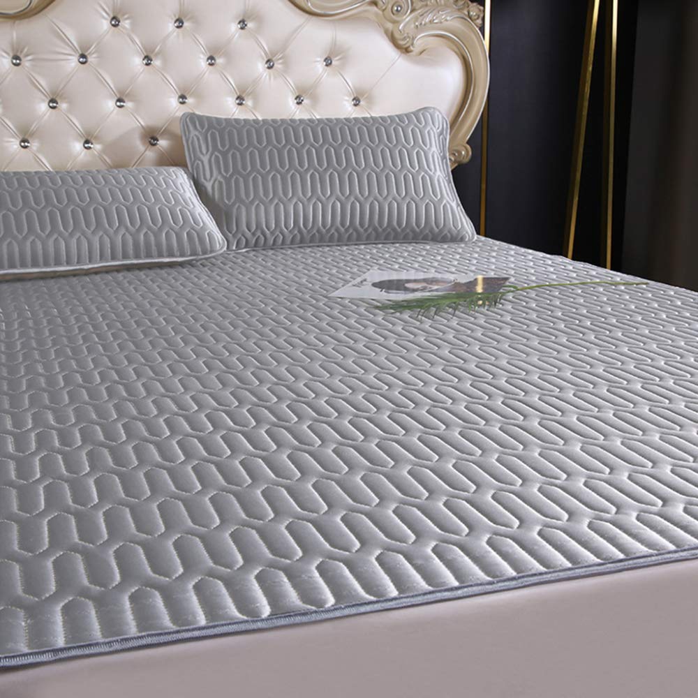 Cooling Gel Mattress Pad with Pillowcase - Foldable Ice Silk Summer Bed Cover for Hot Sleepers | Chilling Gel Pad for Comfortable Sleep | Perfect for Bedrooms, Dorms & Hot Weather Use