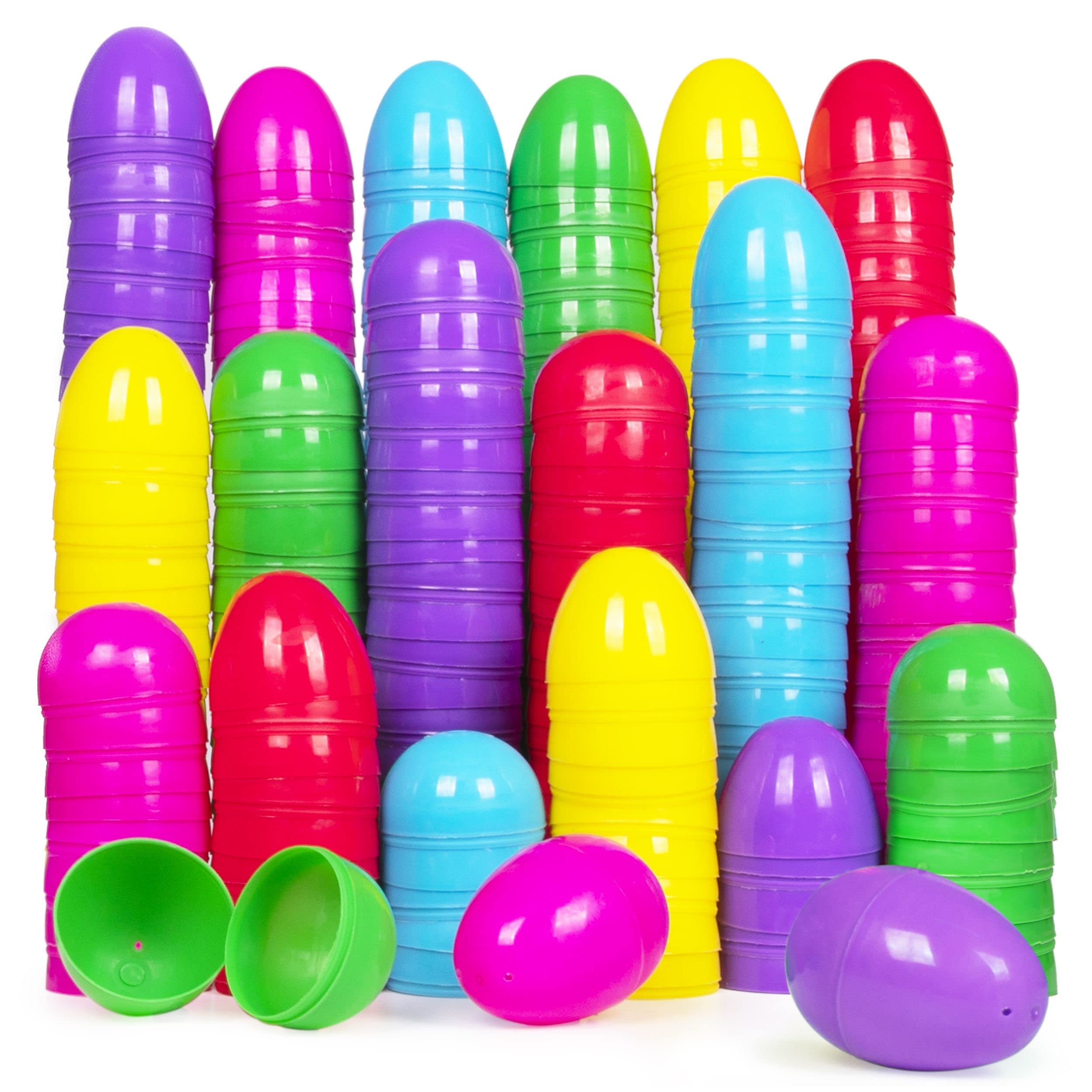 2100-Piece Plastic Easter Eggs Bulk Assortment – Fillable Empty Easter Eggs for Candy, Easter Basket Stuffers for Kids, Easter Egg Hunt & Party Decorations – Perfect for Easter Celebrations, Classroom Activities & Spring Festivals