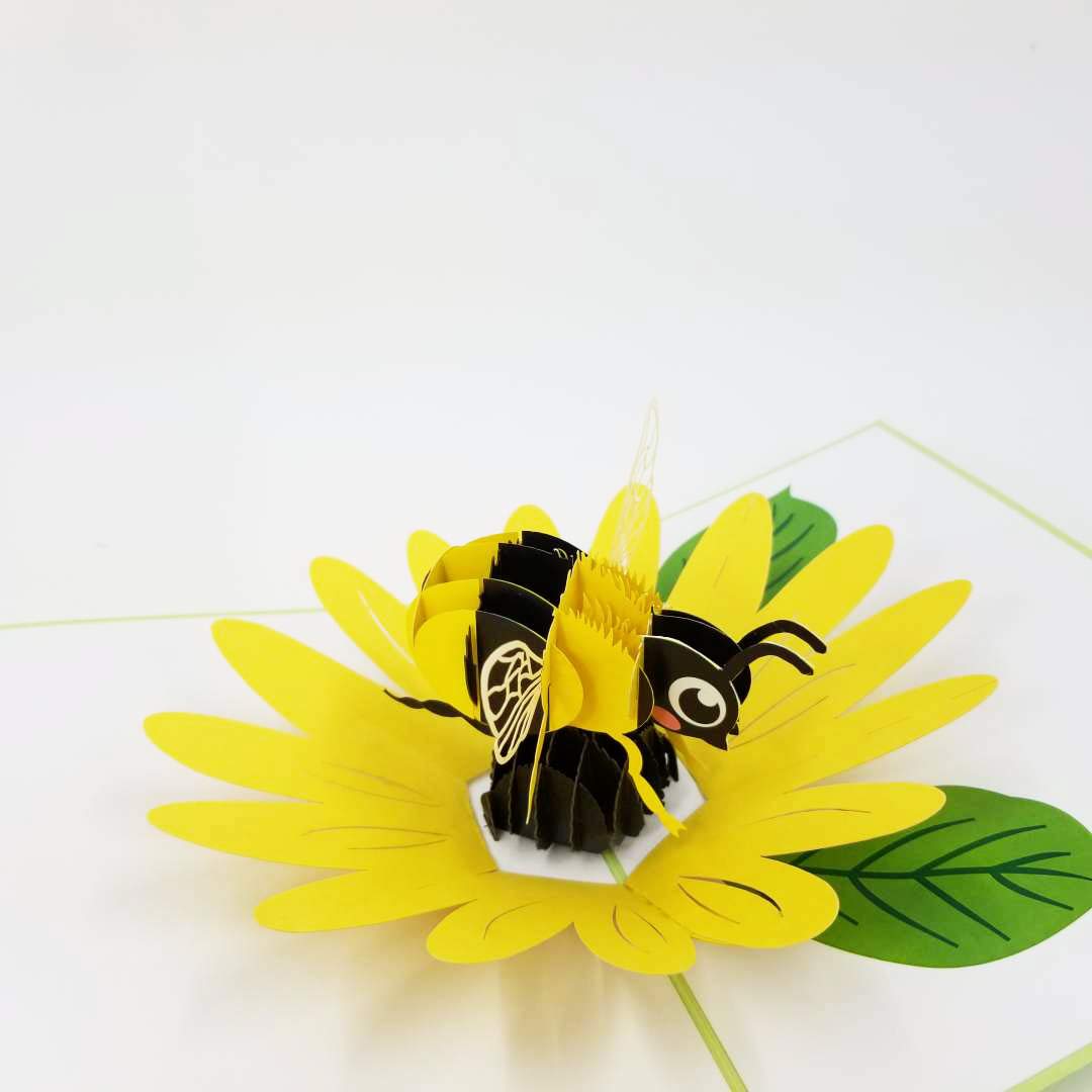 3D Bee Pop Up Greeting Card - Birthday Card, Just Because Card, Mother's Day Card for Kids, Children, Son & Daughter | Perfect for Birthday Wishes, Surprise Messages & Special Occasions