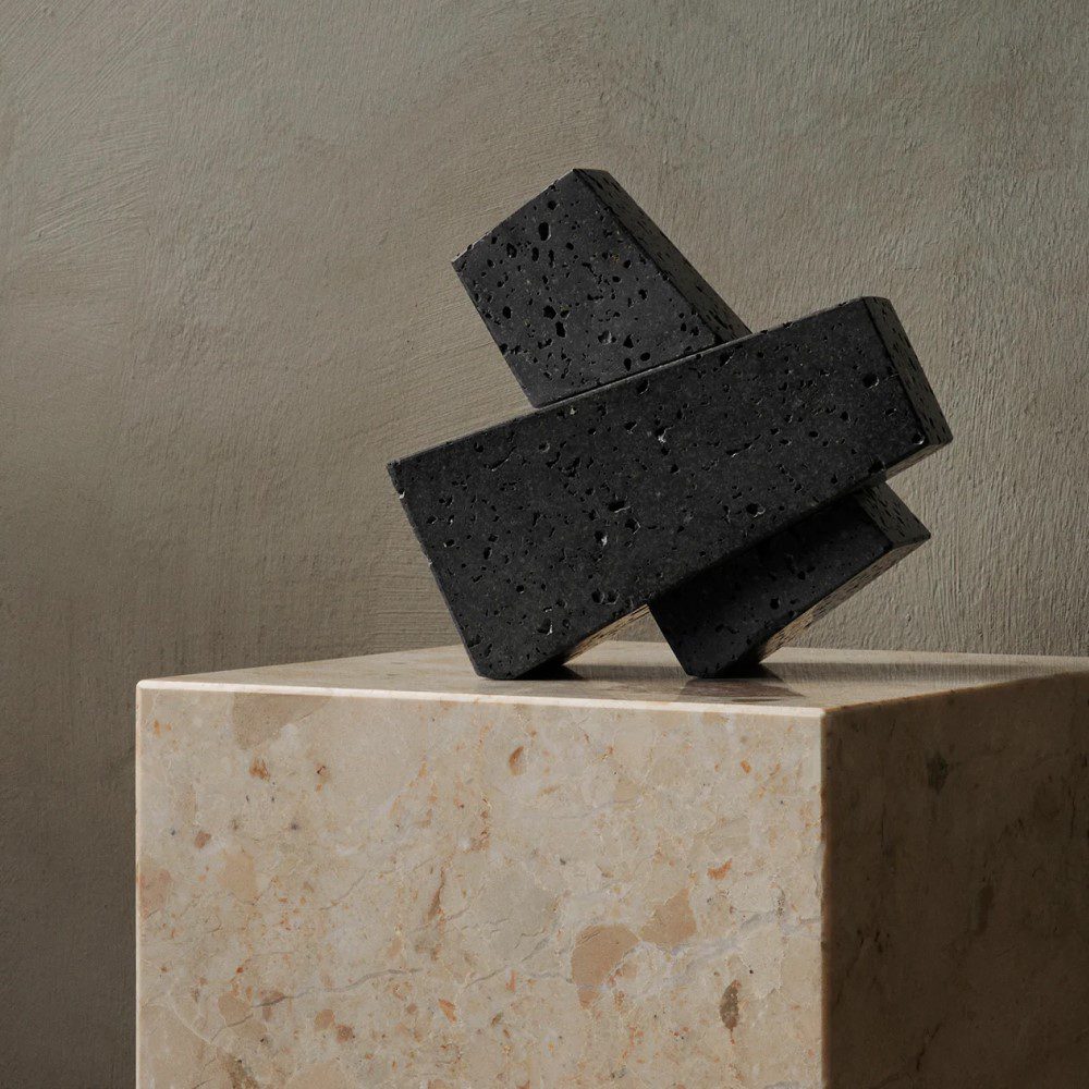 AUDO CPH Converge Bookends - Lava Stone Book Holders for Shelves & Desks - Perfect for Office, Home Decor, and Book Organization