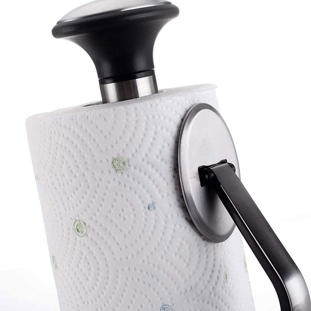 Stainless Steel Paper Towel Holder for Kitchen Countertop & Dining Table - Standing Paper Towel Dispenser for Home Decor & Organization - Perfect for Kitchen, Bathroom, Office & RV Use