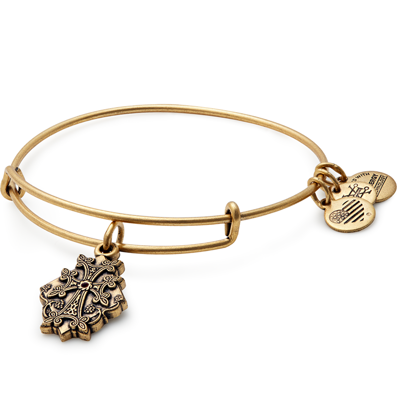 Armenian Cross Charm Bangle - Sterling Silver Religious Jewelry for Women - Perfect for Church, Weddings & Special Occasions