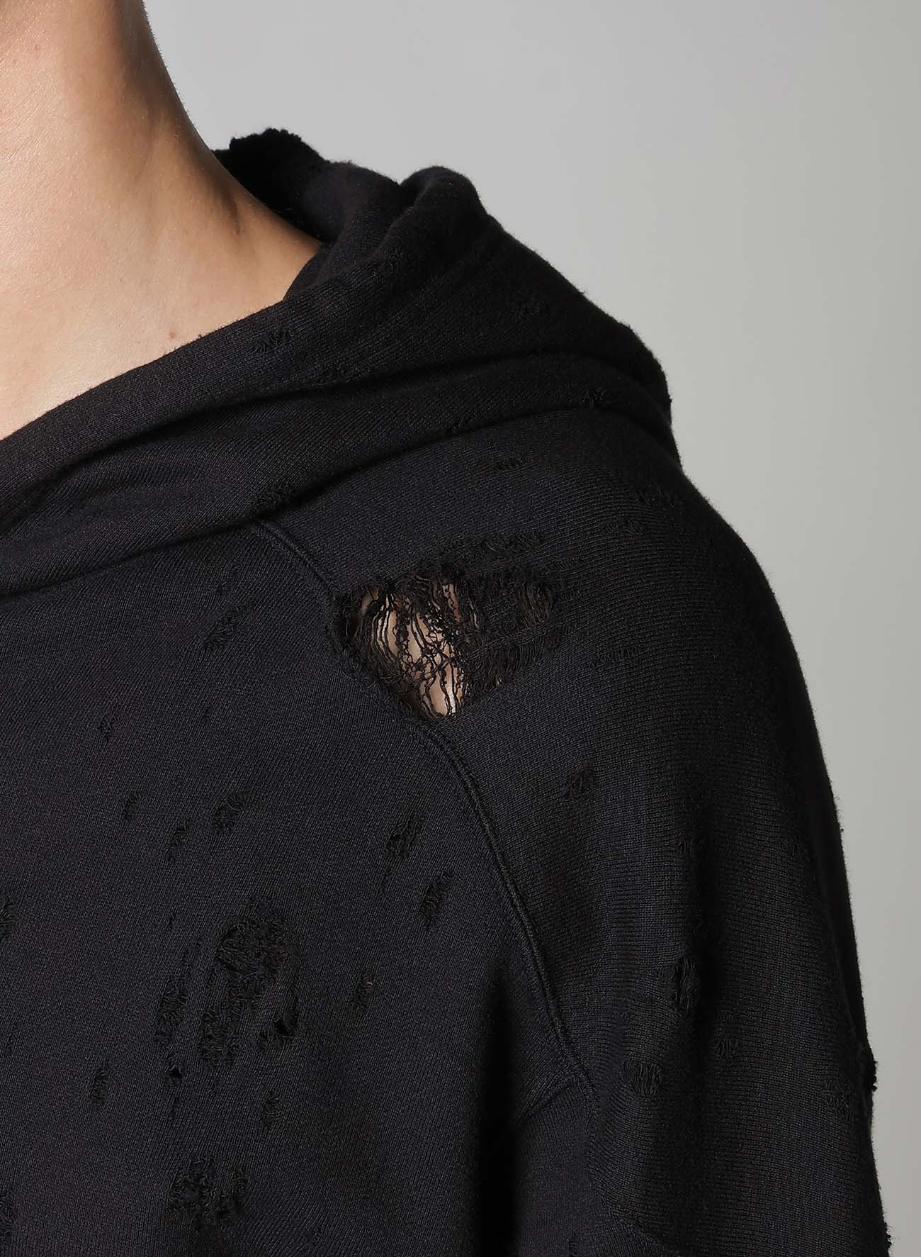 Damaged Lining Yoke Hoodie - Trendy Distressed Streetwear for Men & Women | Perfect for Casual Outfits, Layering & Urban Fashion