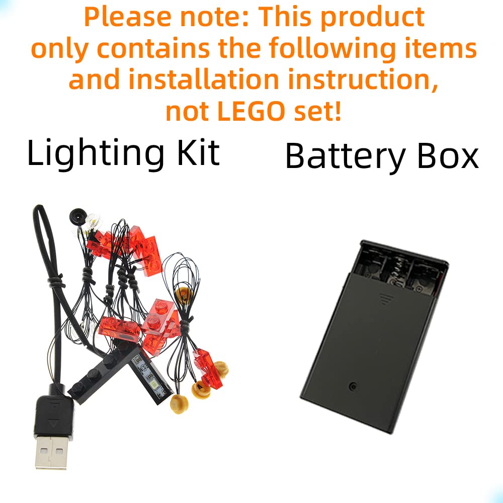 GEAMENT LED Light Kit for Lego Ninjago Destiny's Bounty 71705 - Compatible with Ninja HQ Building Set (Brick Model Not Included) - Perfect for Display, Night Light & Lego Fan Collections